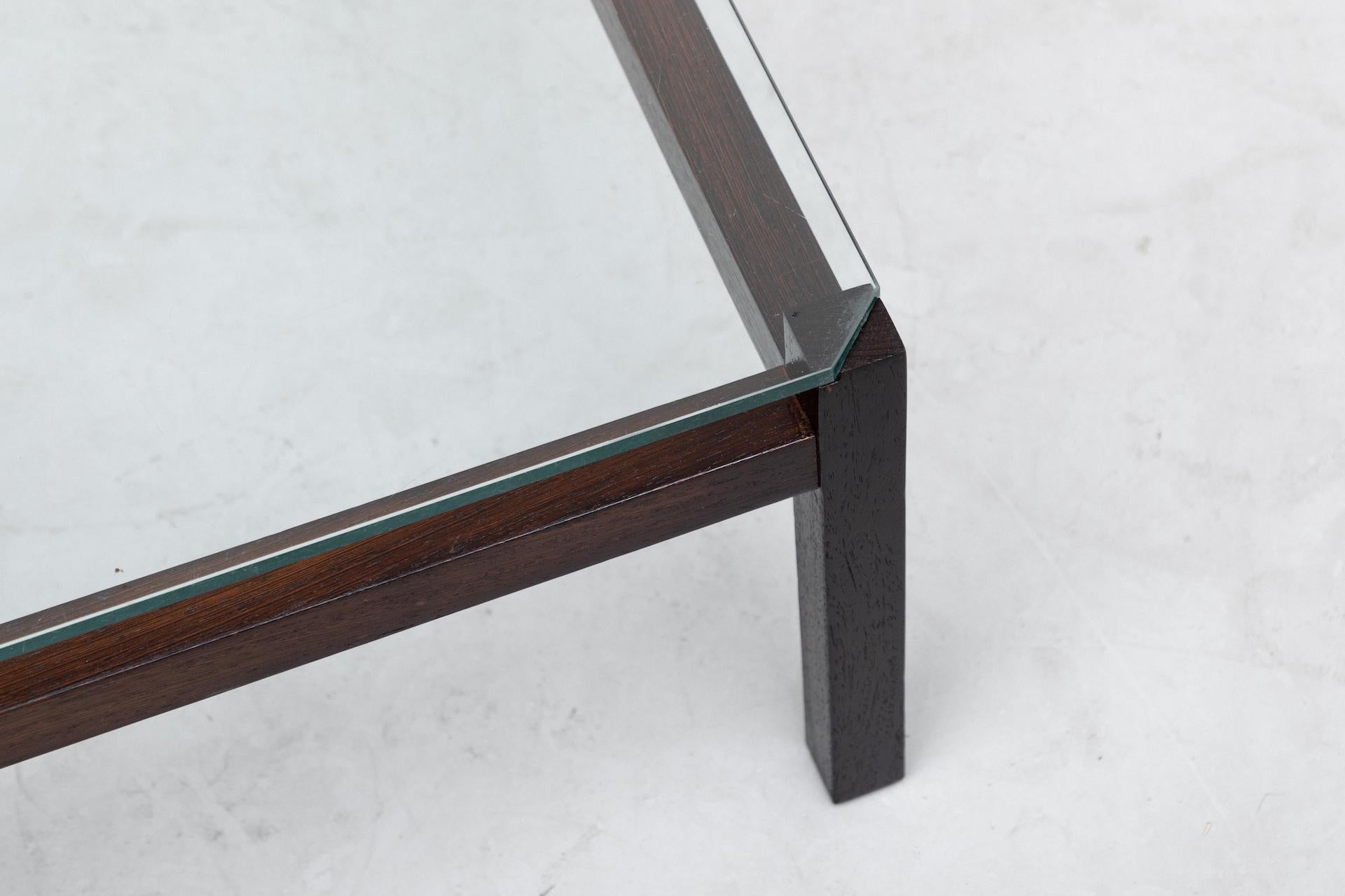 'Langerak' Wenge Wood and Glass Coffee Table by Kho Liang Ie for 'T Spectrum In Good Condition In Los Angeles, CA