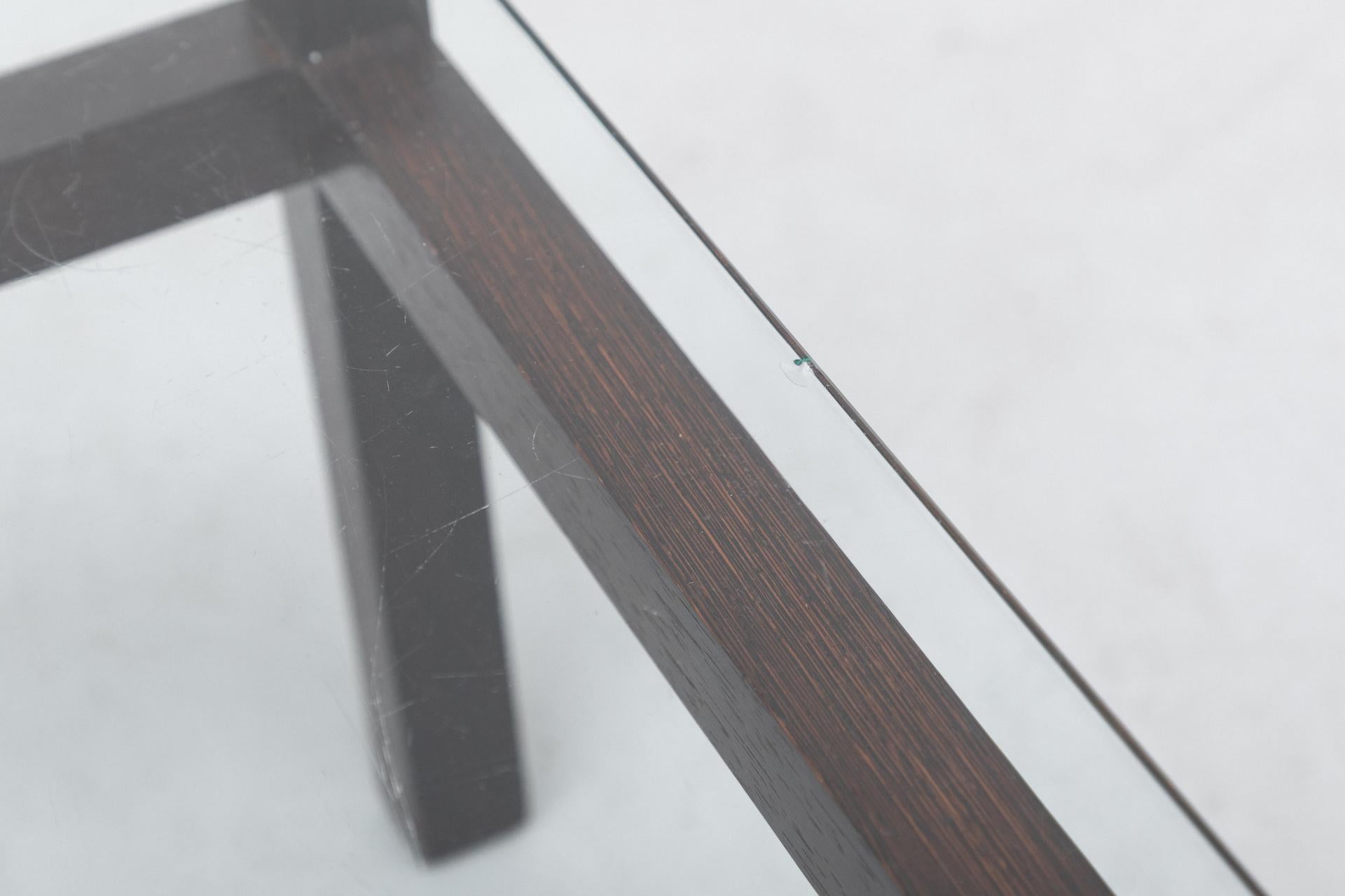 Mid-20th Century 'Langerak' Wenge Wood and Glass Coffee Table by Kho Liang Ie for 'T Spectrum