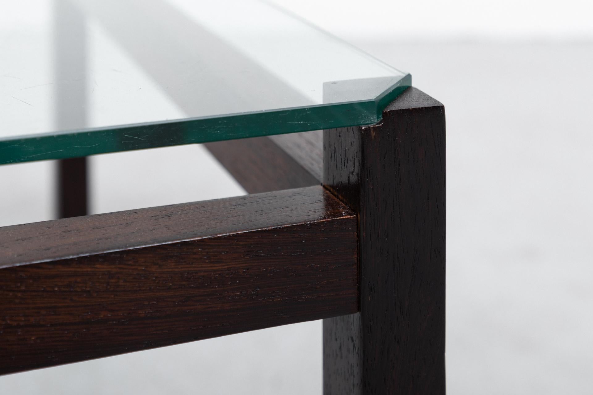 'Langerak' Wenge Wood and Glass Coffee Table by Kho Liang Ie for 'T Spectrum 1