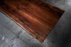 LANGFORD Dining Table by AMBROZIA, Black Walnut Slabs & Blackened Steel