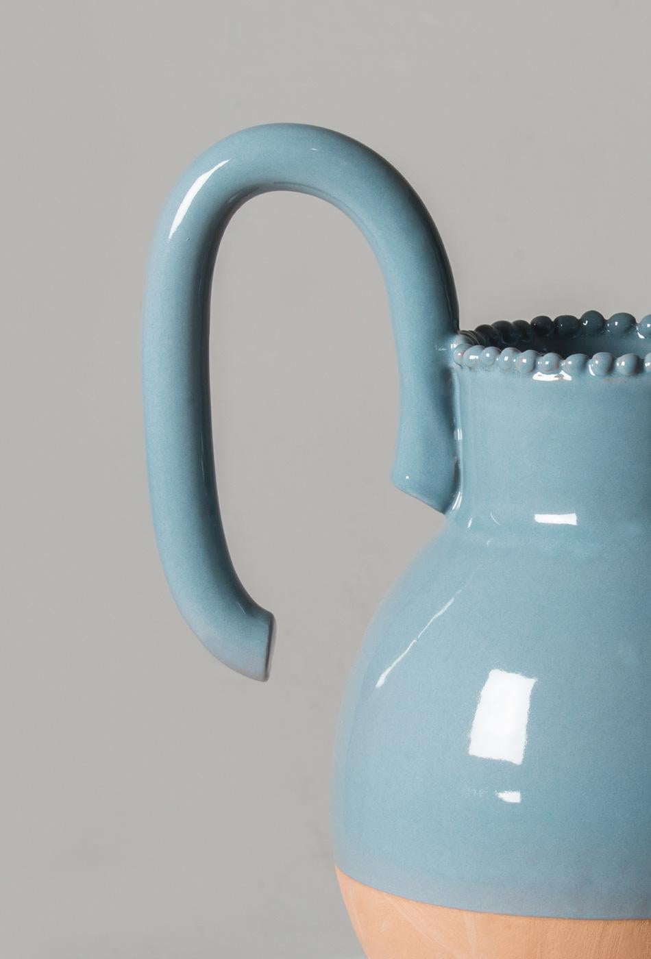 Glazed Langiu Vase, a Revisitation of the Sardinian Water Jug by Sam Baron For Sale