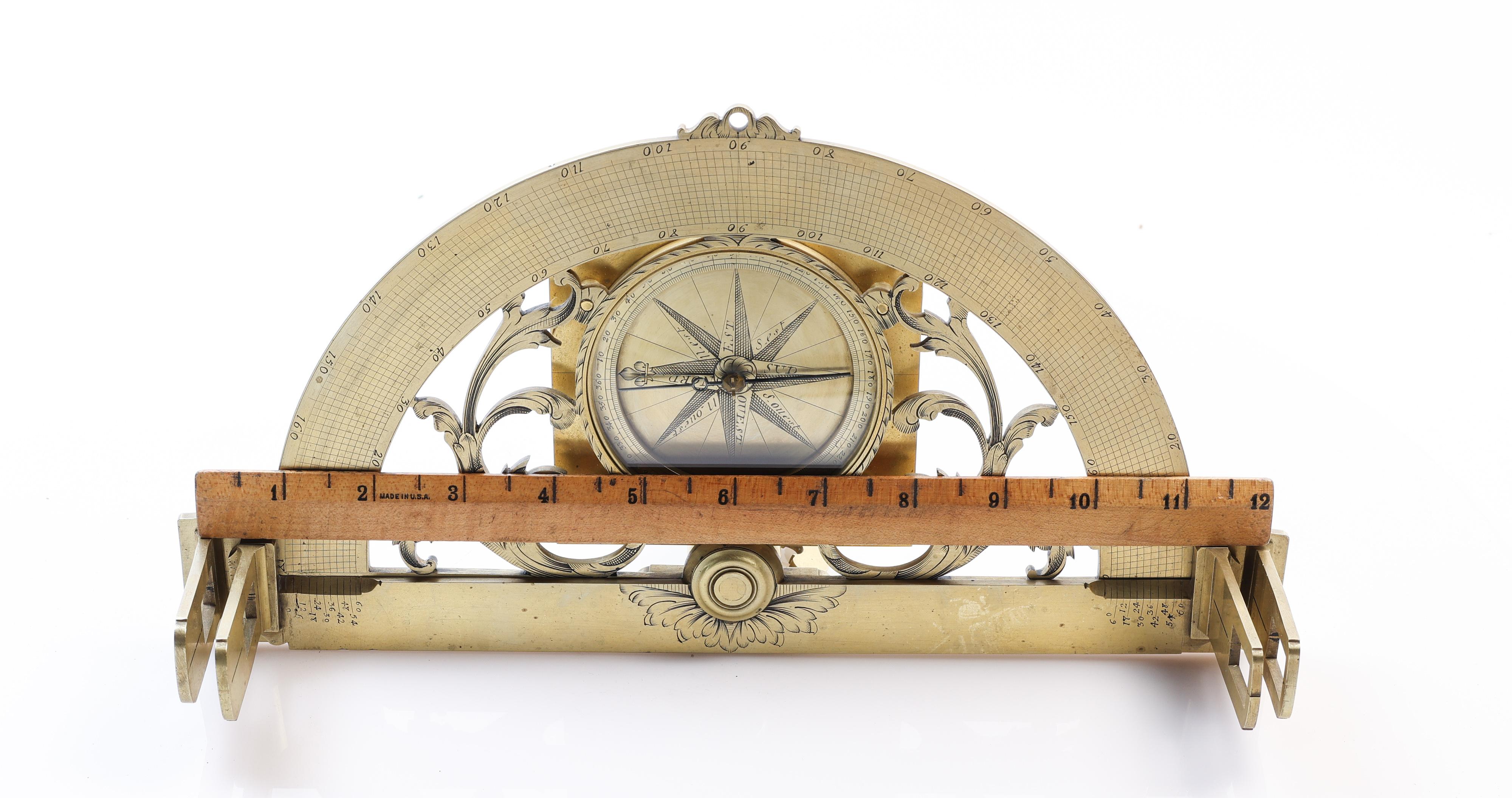 French Langlois Graphometer - Circa 1730 For Sale