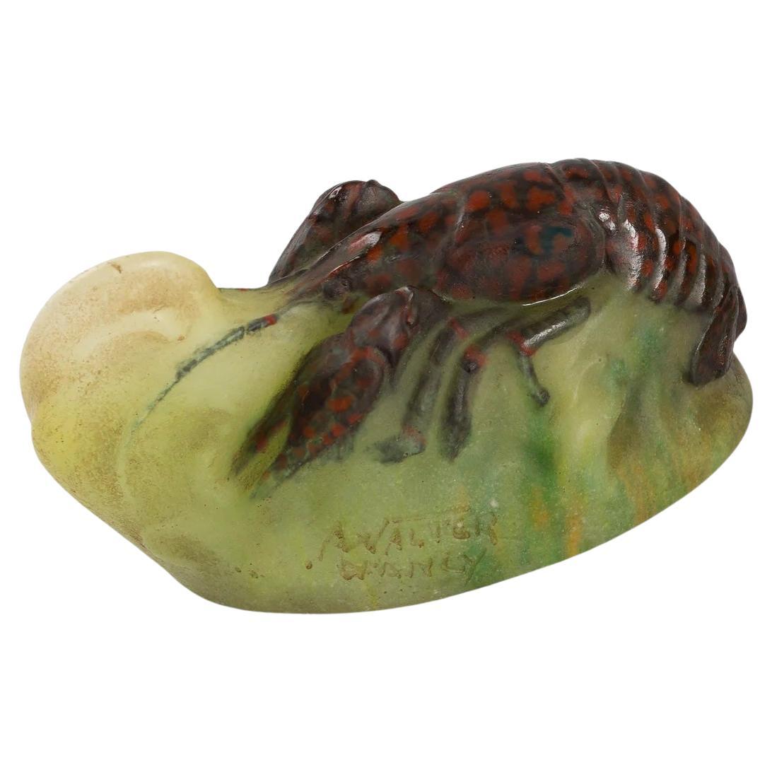 "Langouste" Pâte de Verre Paperweight by Walter and Bergé