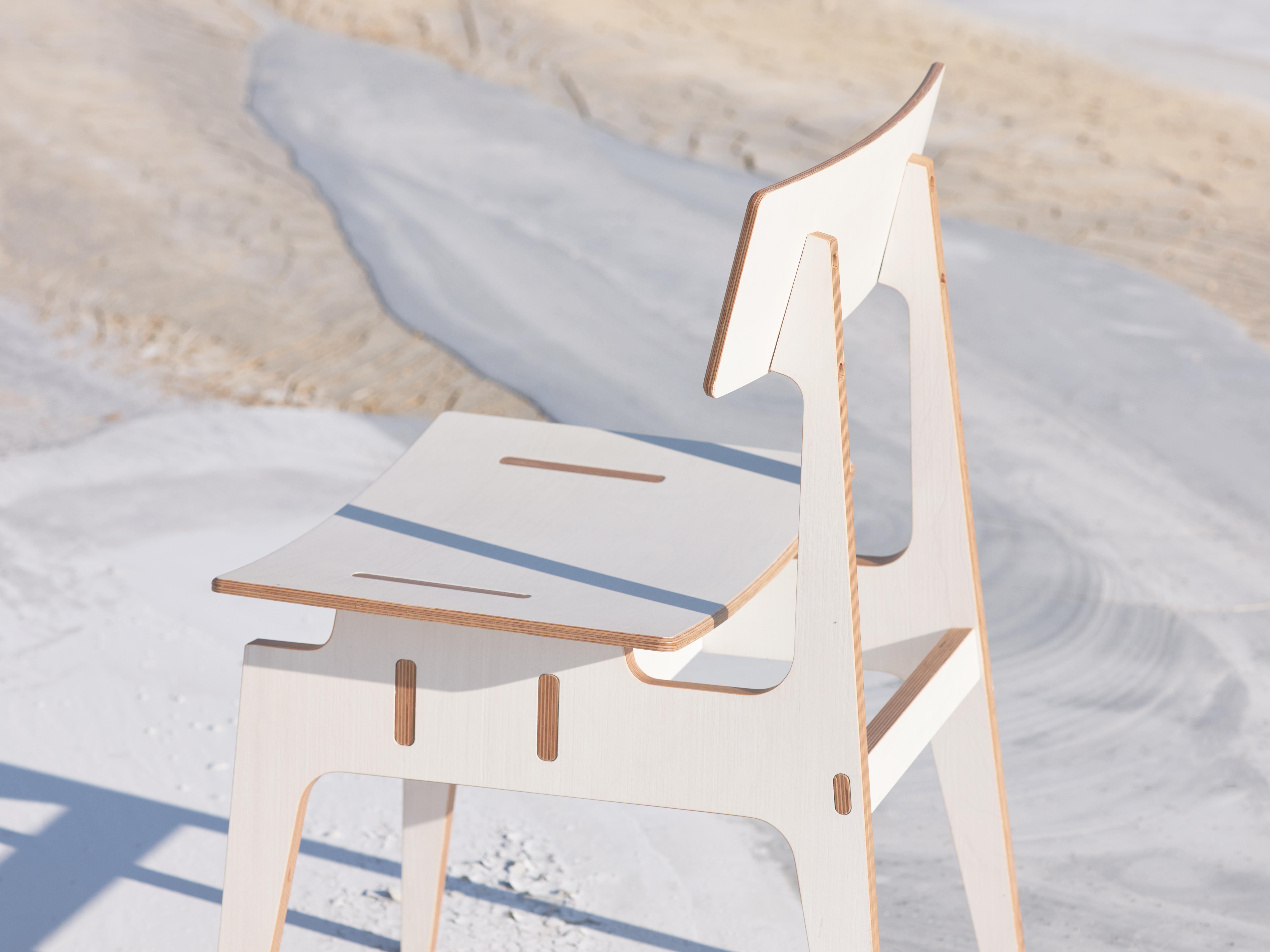 Czech Langskip and Leidangskip Chair made from Birch Multiplex Boards For Sale