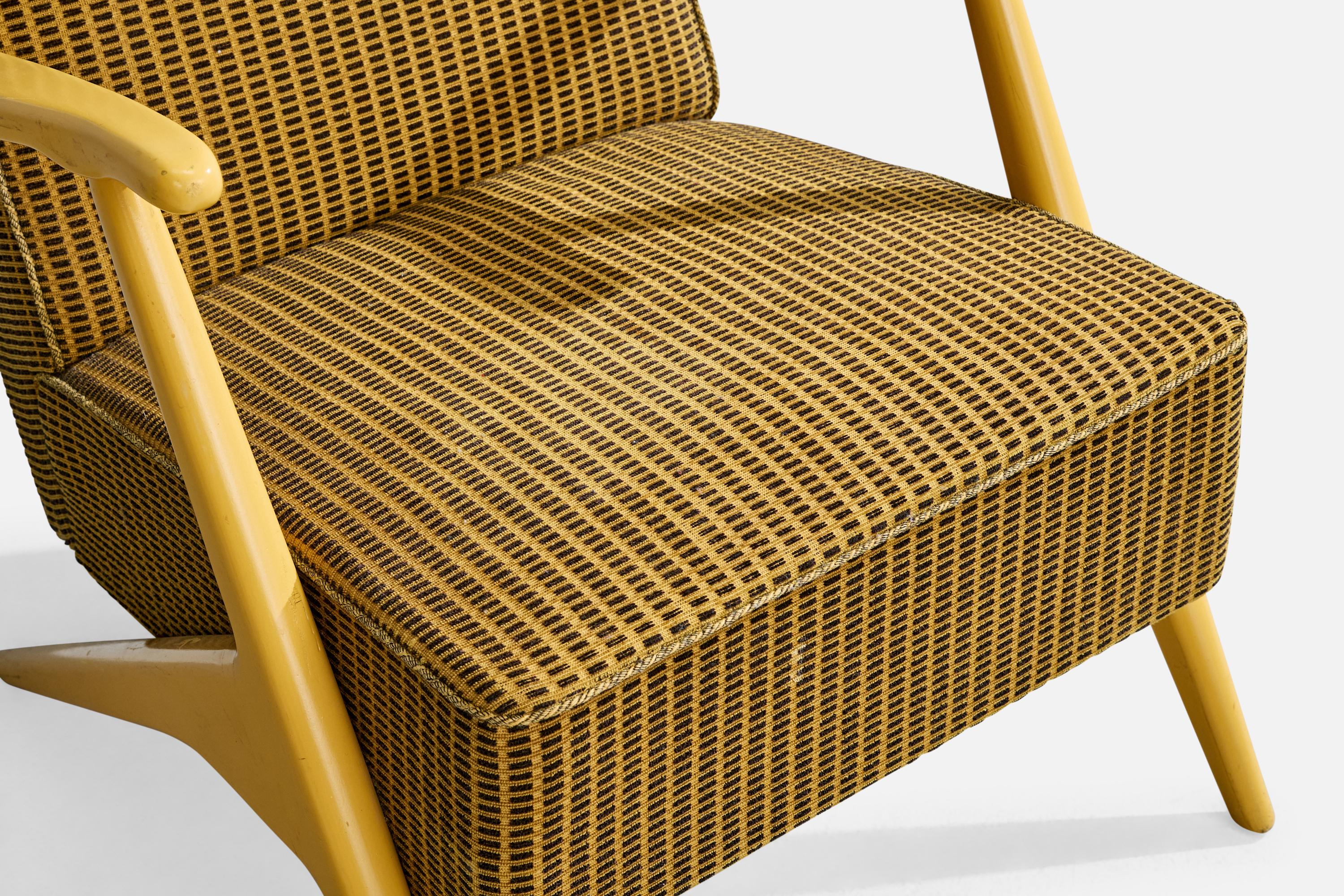 Lani, chaise longue, Wood, tissu, Suède, années 1960 en vente 3