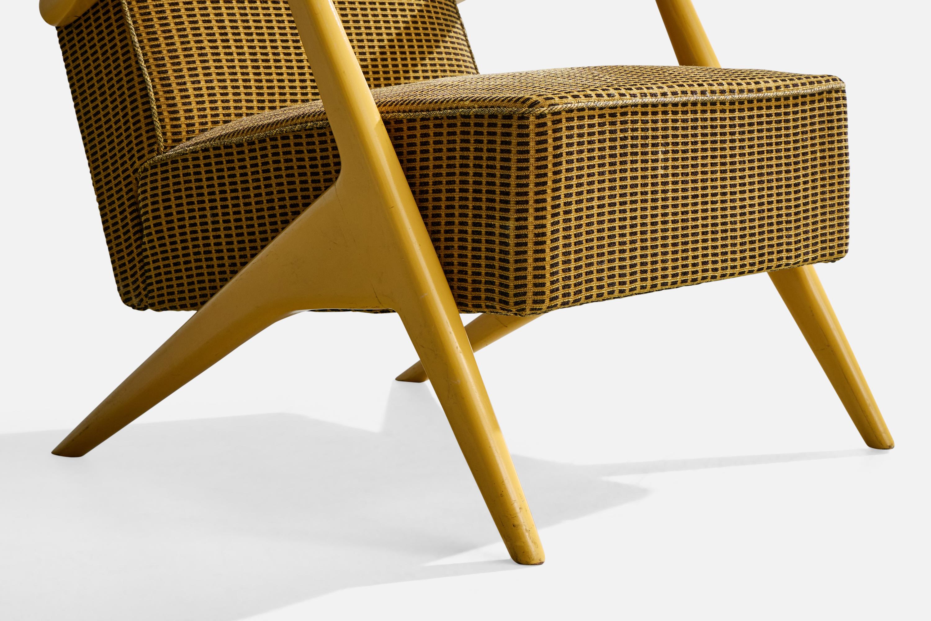 Lani, chaise longue, Wood, tissu, Suède, années 1960 en vente 4