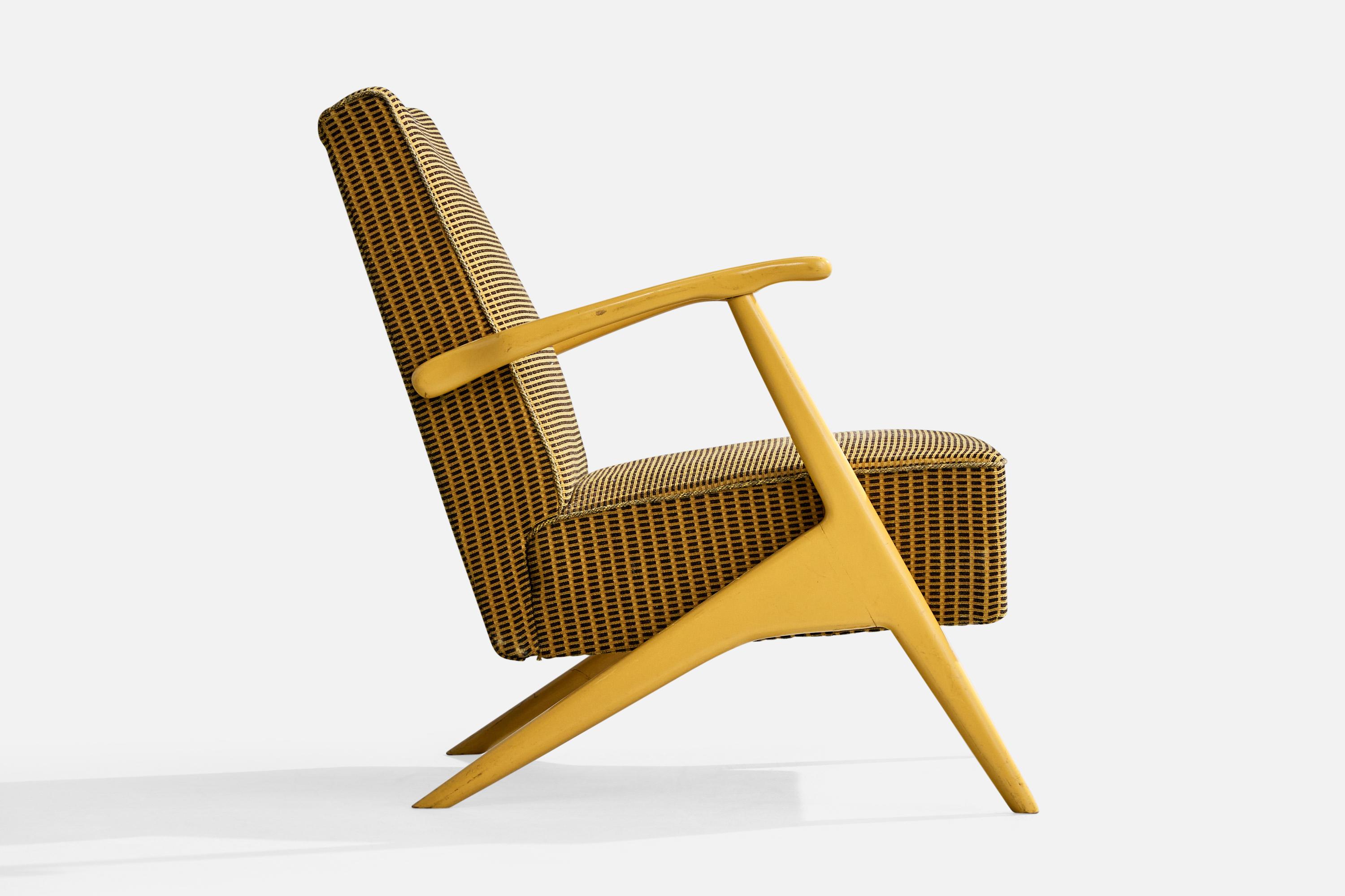 Milieu du XXe siècle Lani, chaise longue, Wood, tissu, Suède, années 1960 en vente