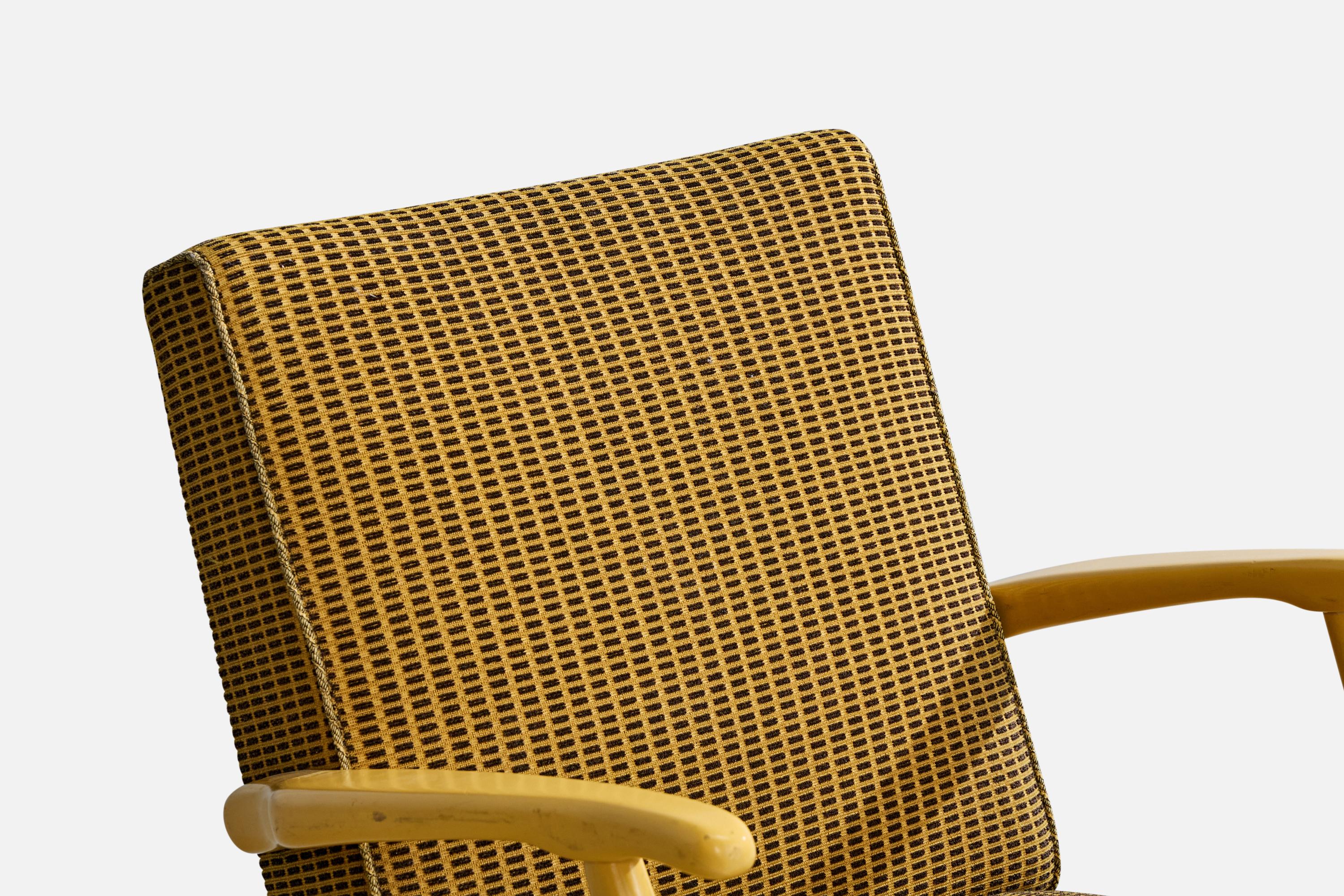 Lani, chaise longue, Wood, tissu, Suède, années 1960 en vente 1