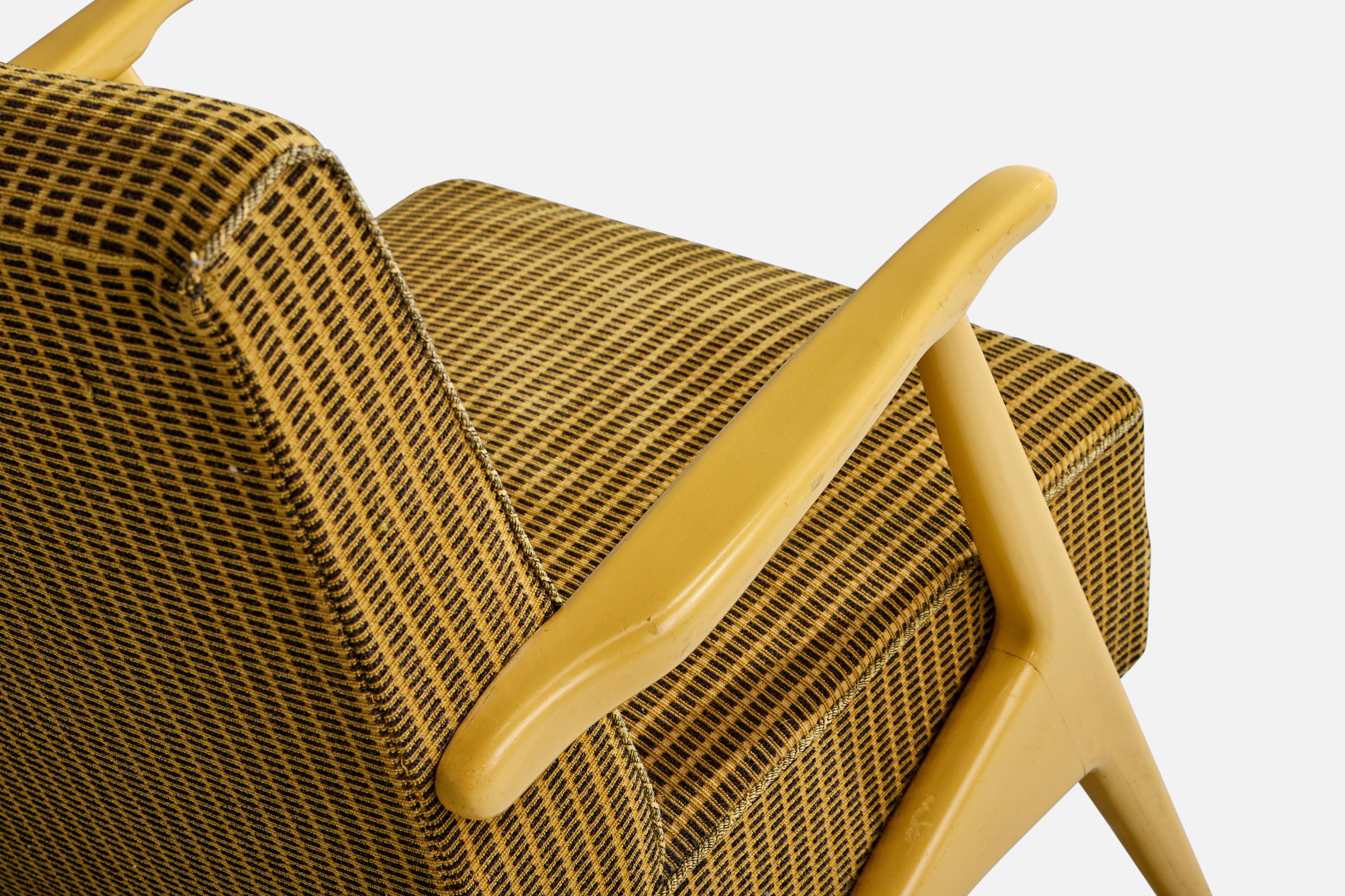 Lani, chaise longue, Wood, tissu, Suède, années 1960 en vente 2