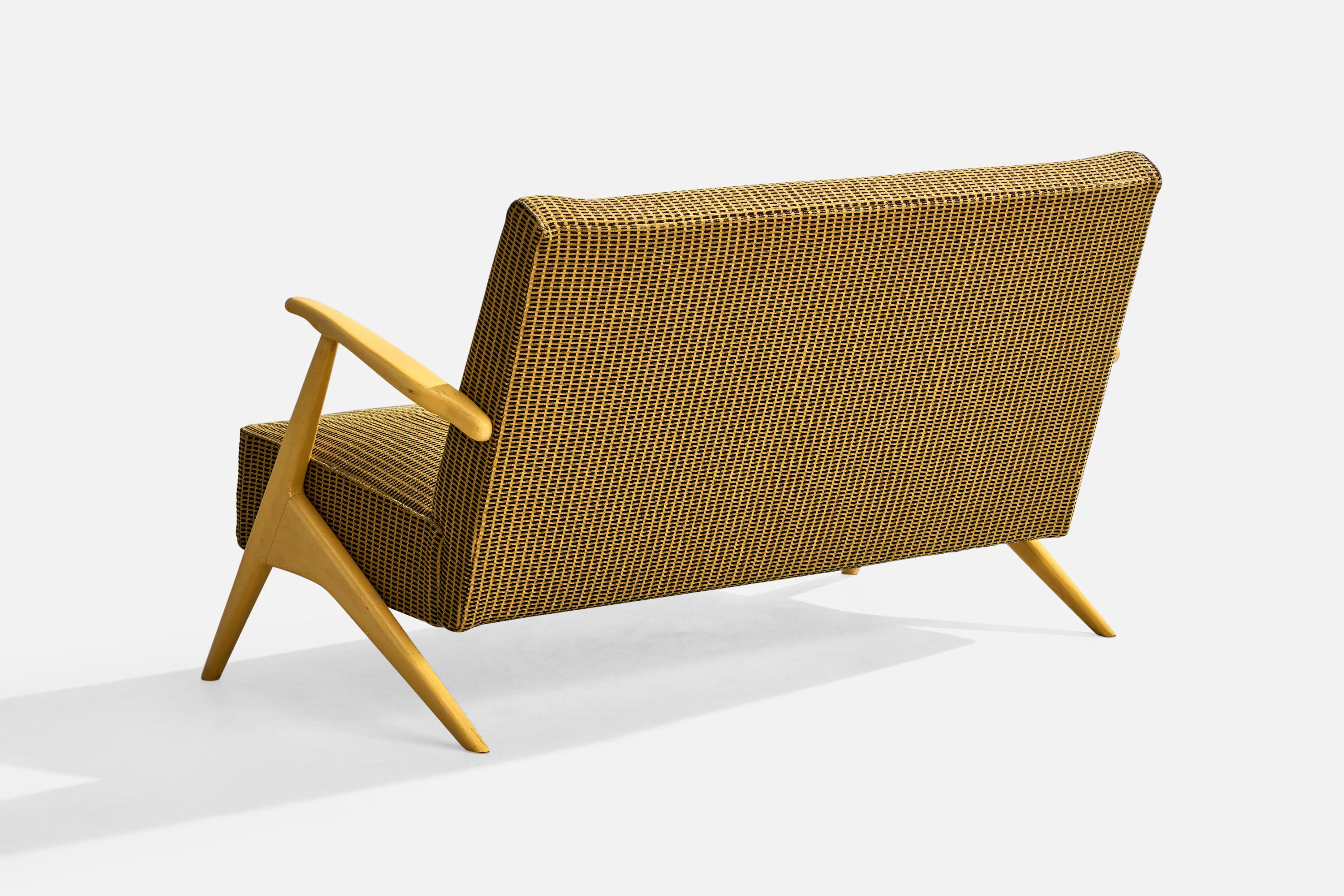 Suédois Lani, Canapé, Wood, Tissu, Suède, années 1960 en vente