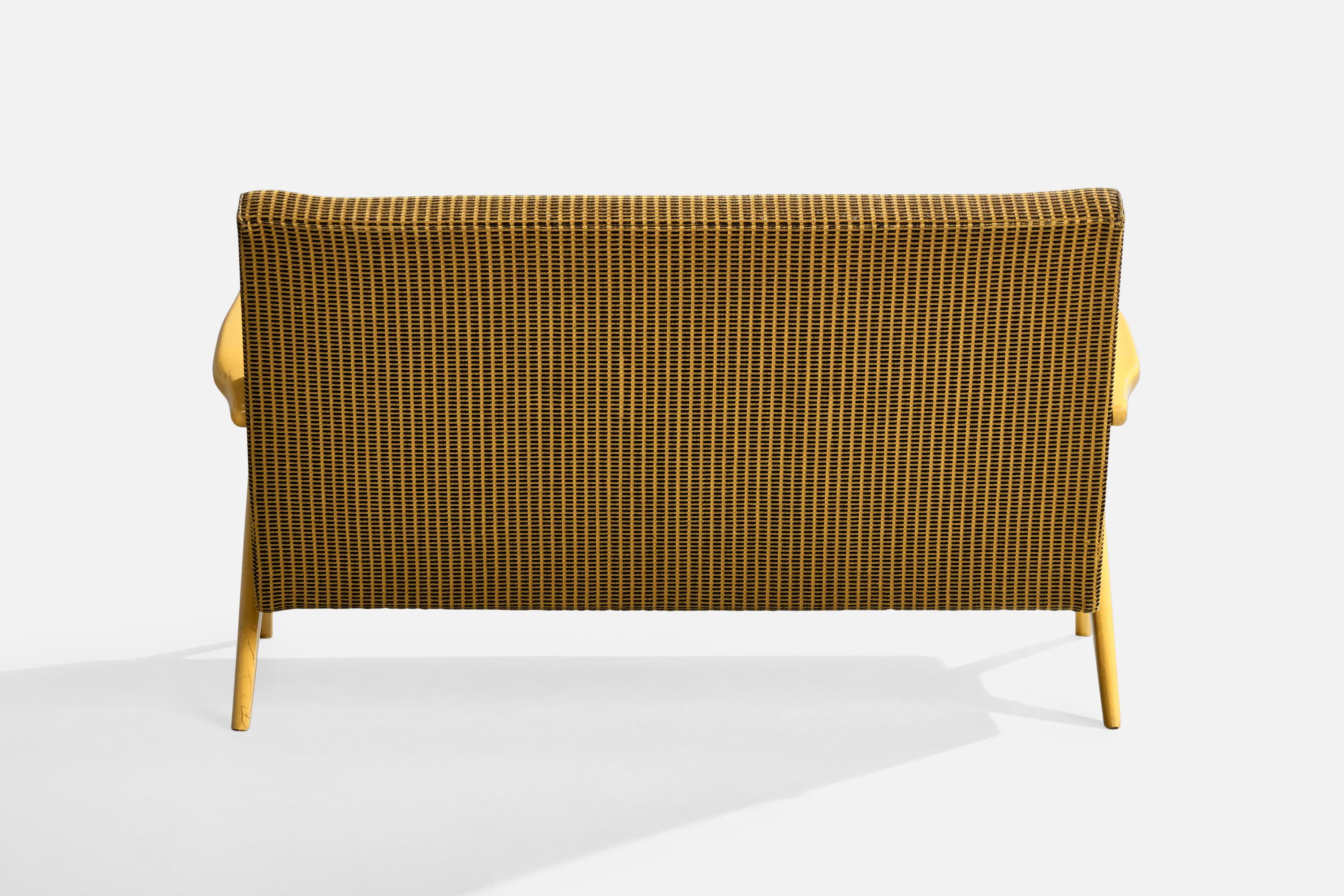 Lani, Canapé, Wood, Tissu, Suède, années 1960 Bon état - En vente à High Point, NC
