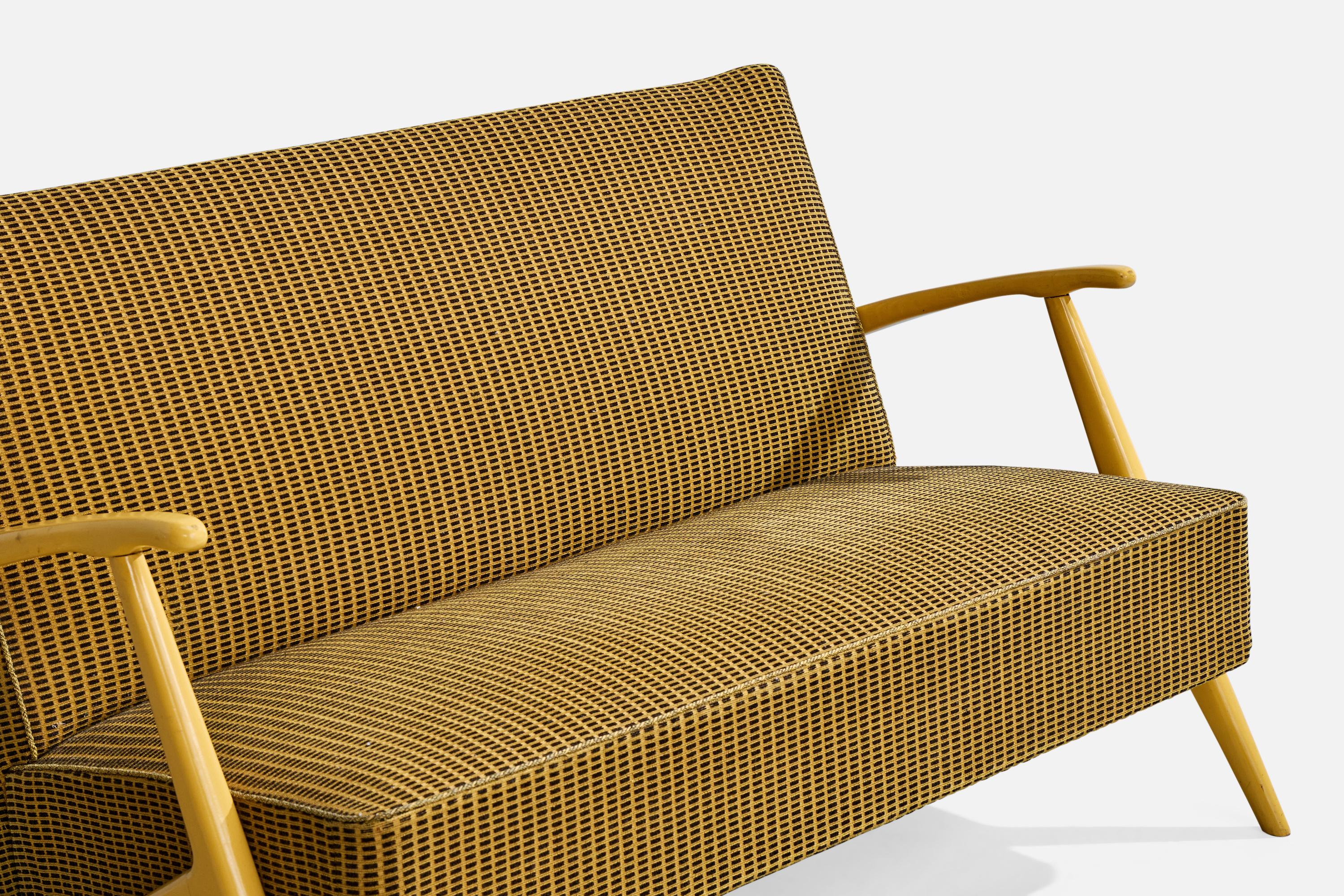 Lani, Canapé, Wood, Tissu, Suède, années 1960 en vente 1