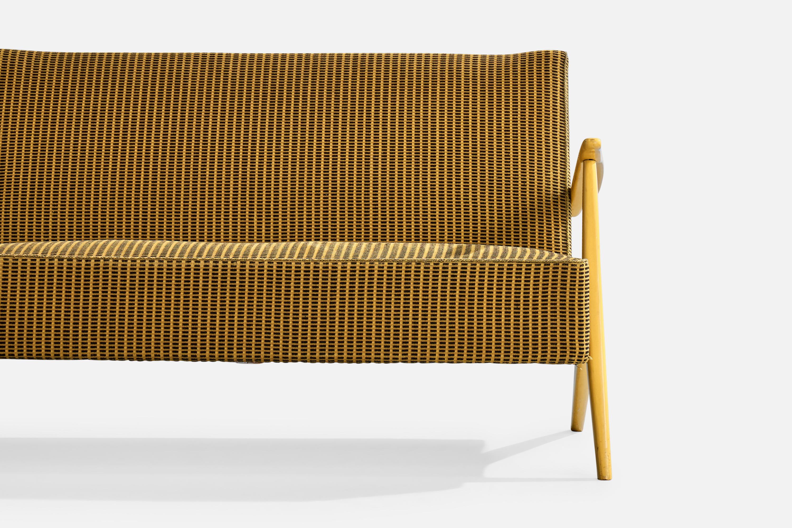 Lani, Canapé, Wood, Tissu, Suède, années 1960 en vente 2