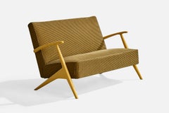 Lani, Canapé, Wood, Tissu, Suède, années 1960