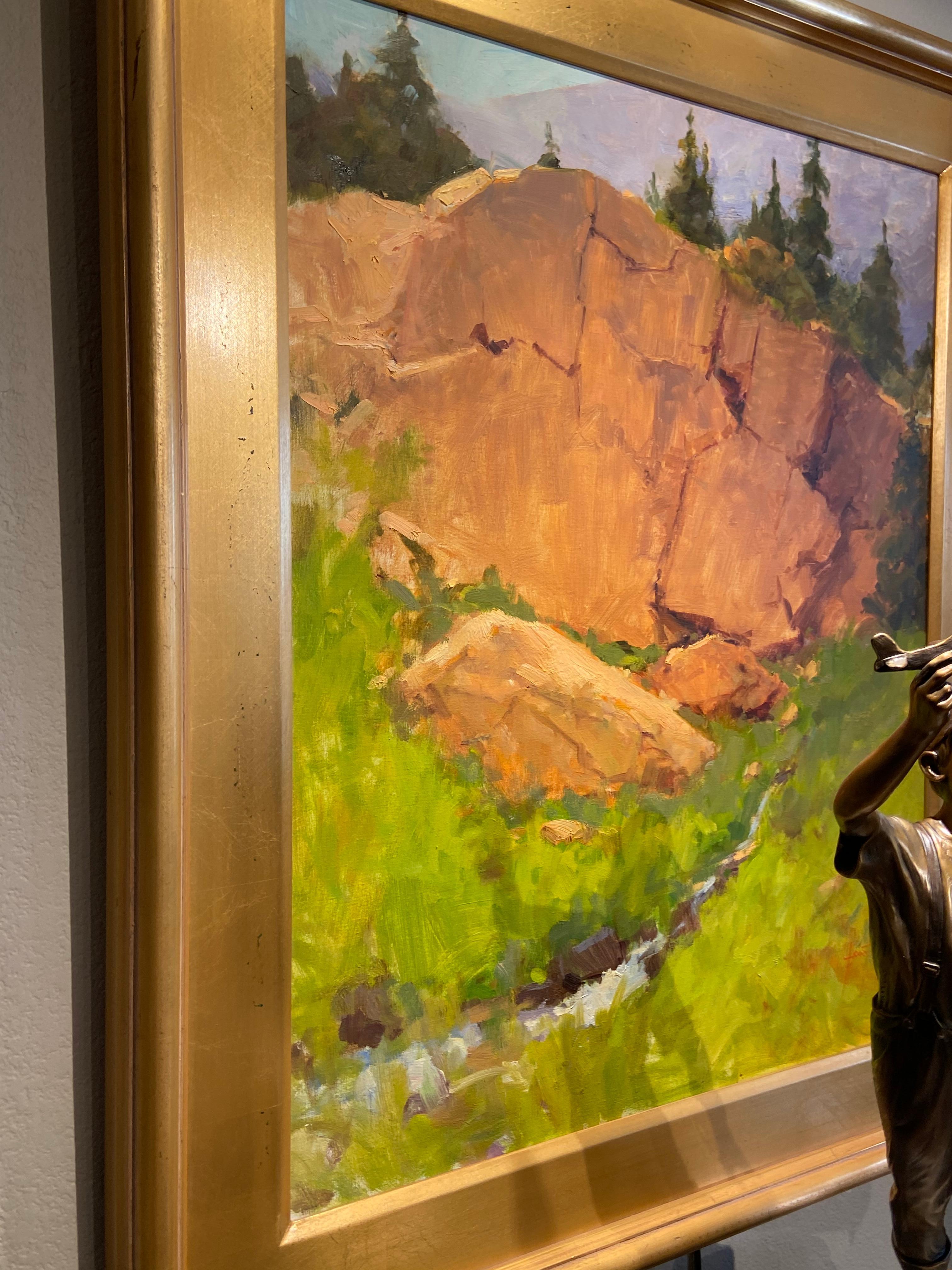 Red Rocks - Painting Impressionismo di Lani Vlaanderen