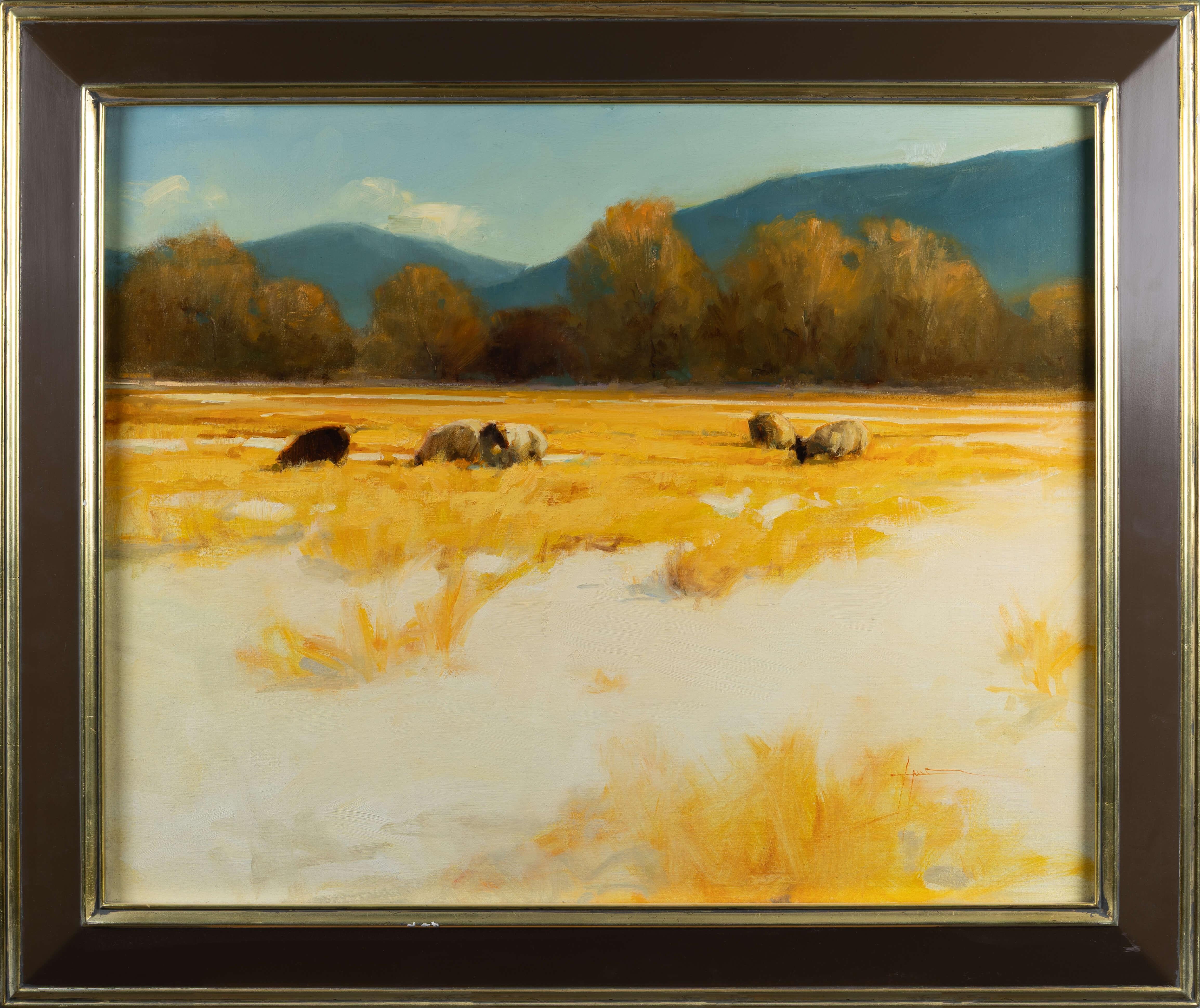 „Winter Light“ (2014) von Lani Vlaanderen, Original-Ölgemälde im Angebot 1