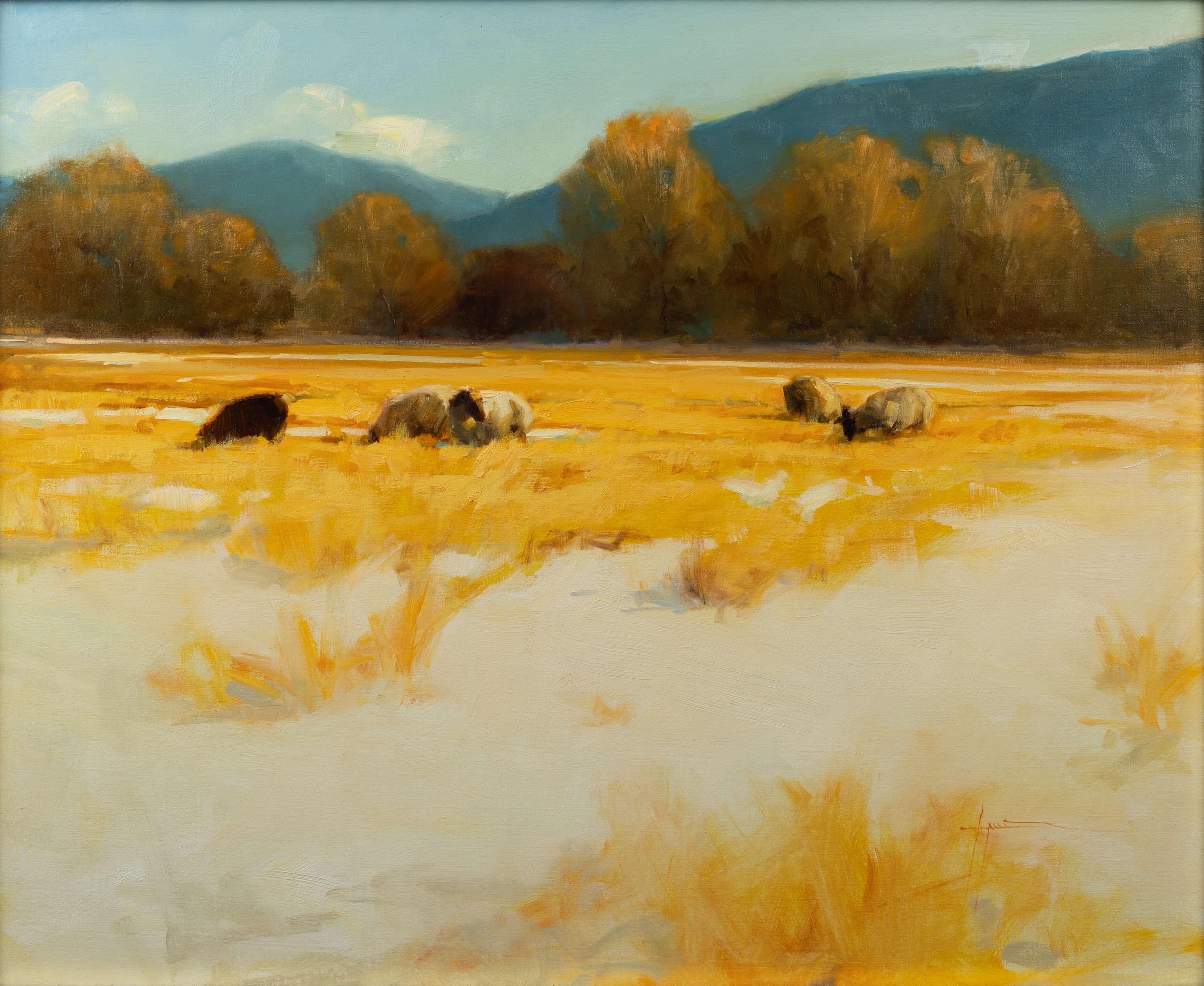 "Luz de invierno" (2014) de Lani Vlaanderen, pintura al óleo original