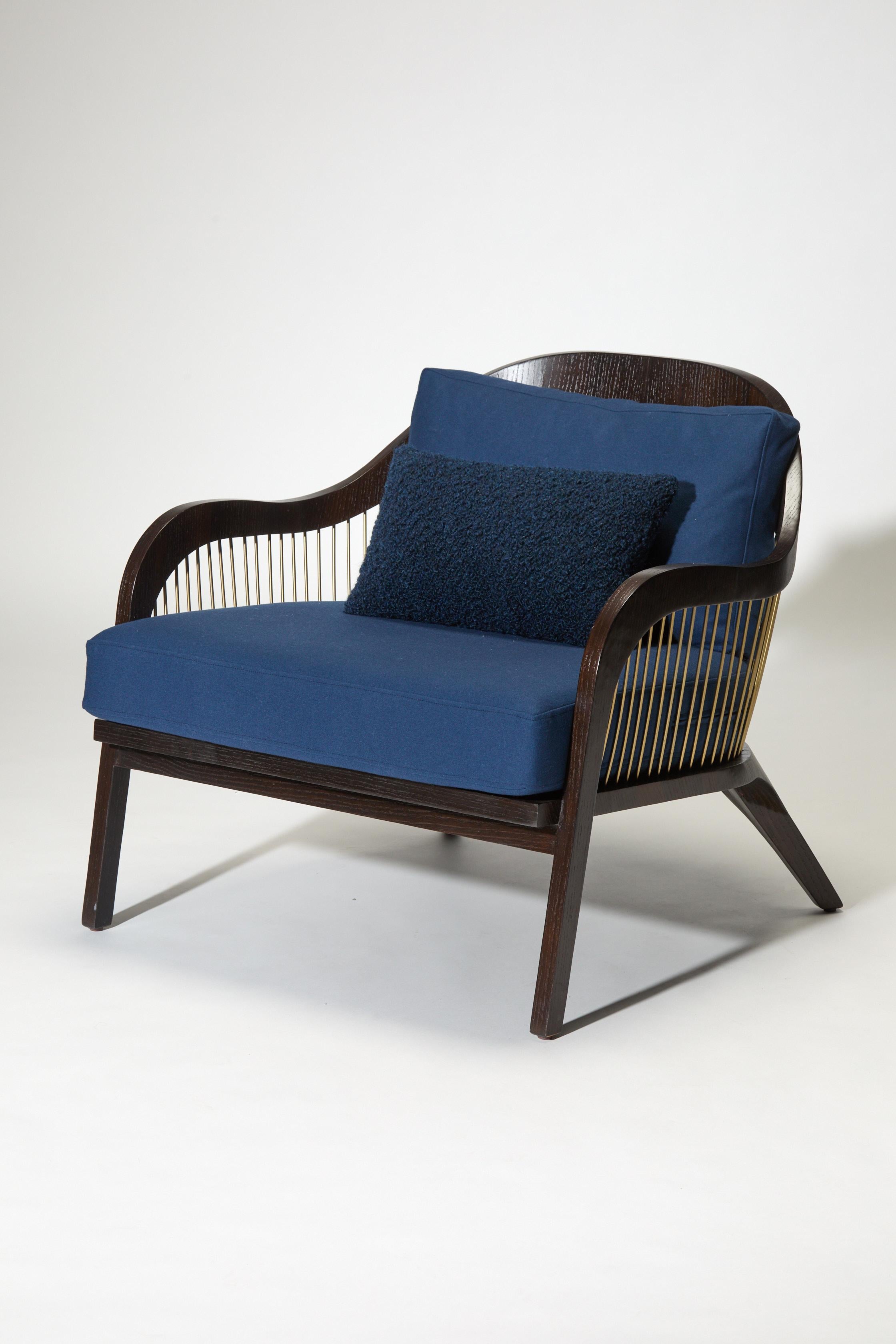 Lanka Armchair, by Reda Amalou Design, 2015 -  Contemporary bergere seat For Sale 1