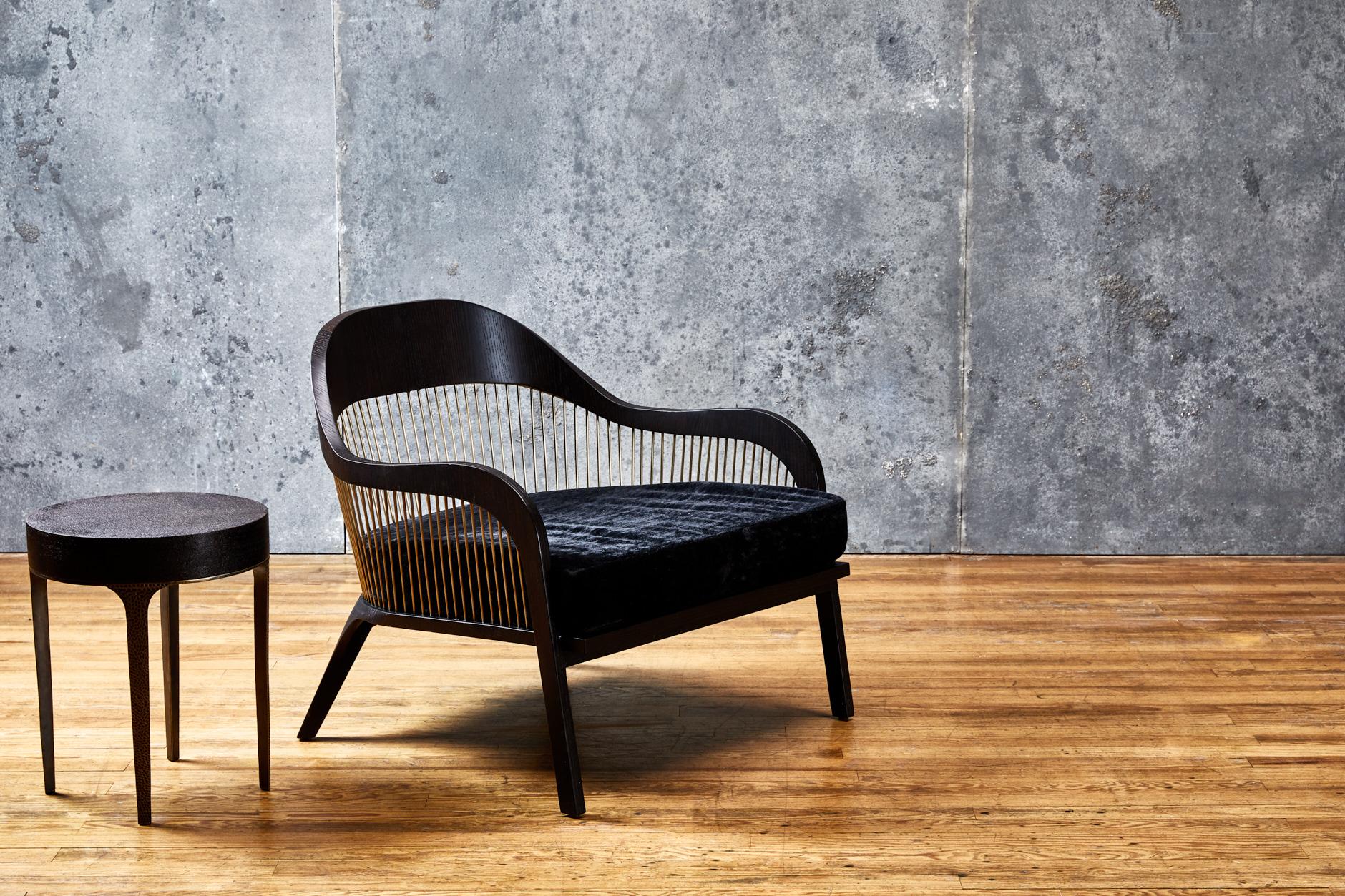 Lanka Sessel, von Reda Amalou Design, 2015 -  Zeitgenössischer bergerefarbener Sitz (Poliert) im Angebot
