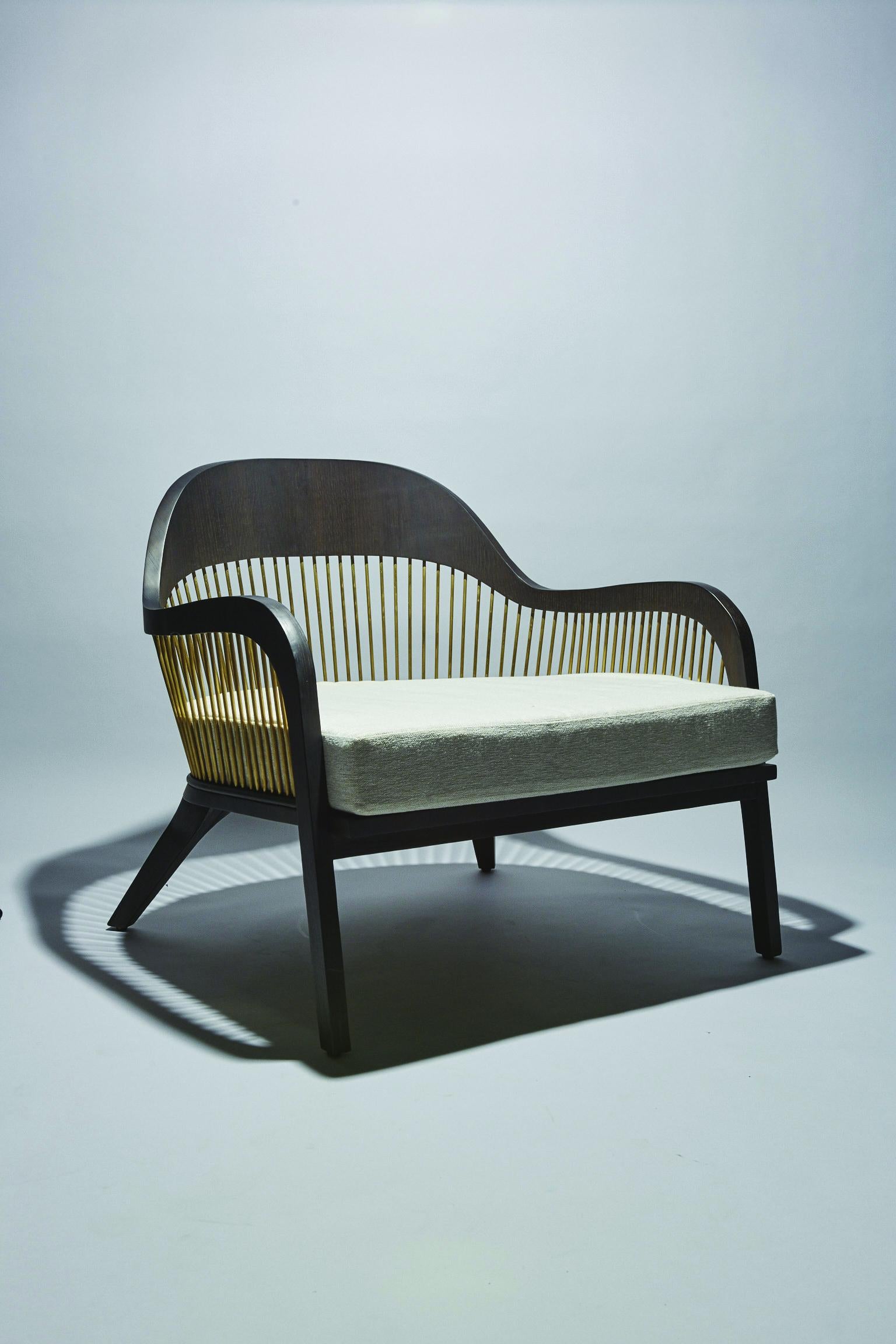 Philippine Lanka Armchair, by Reda Amalou Design, 2015 -  Contemporary bergere seat For Sale