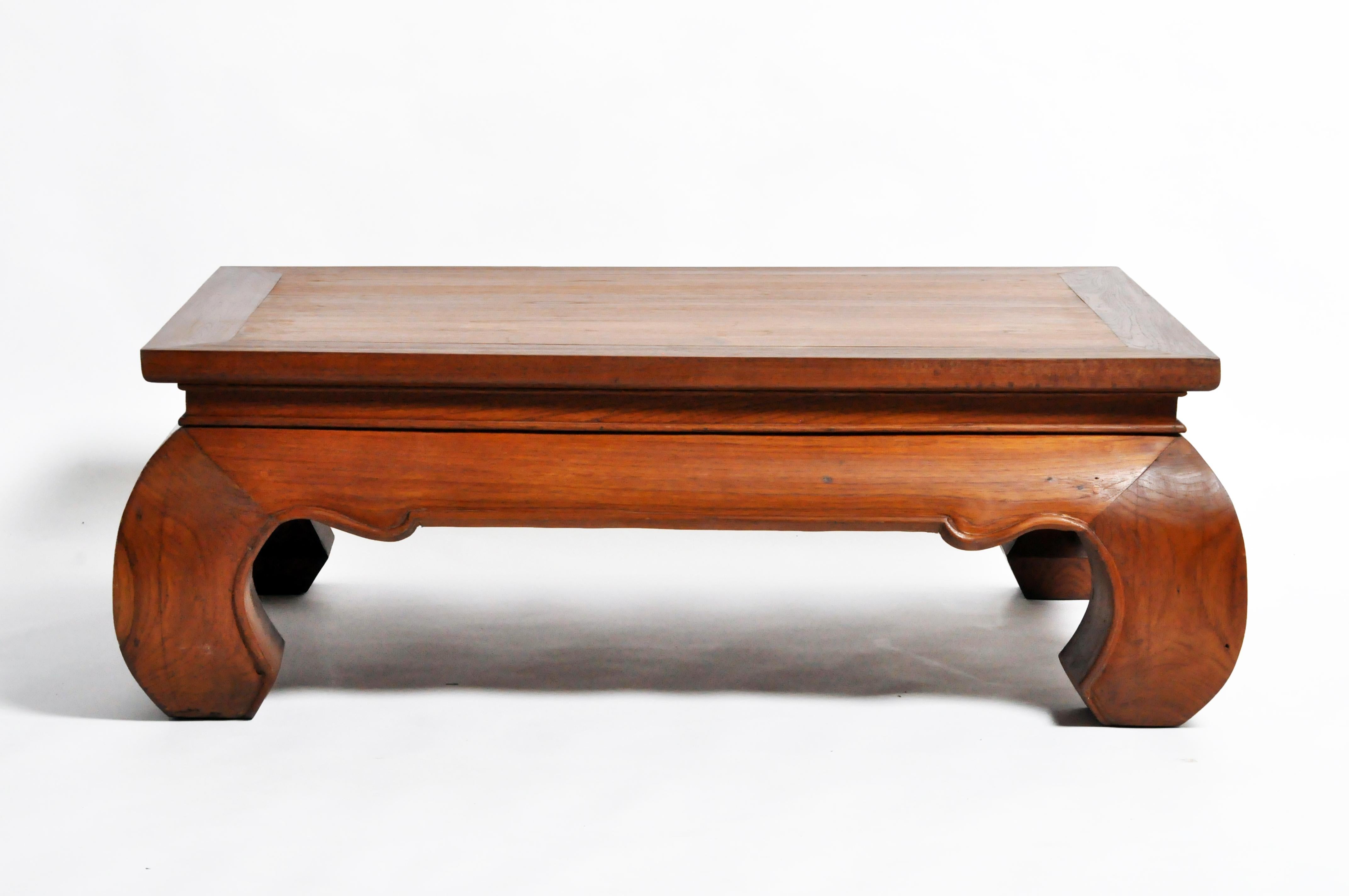 This handsome newly made coffee table is from Thailand and was made from teak wood. The customer has the option to change the color for a modest charge. Teak wood is resistant to humidity and has a natural insect repellant as well. The table is