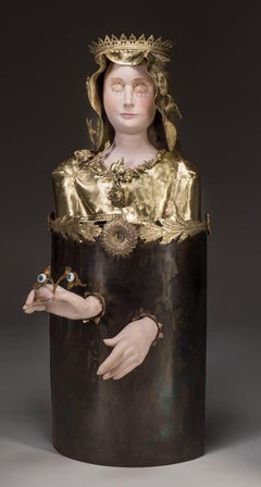 "St Lucia", with golden ornamented costume and crown 