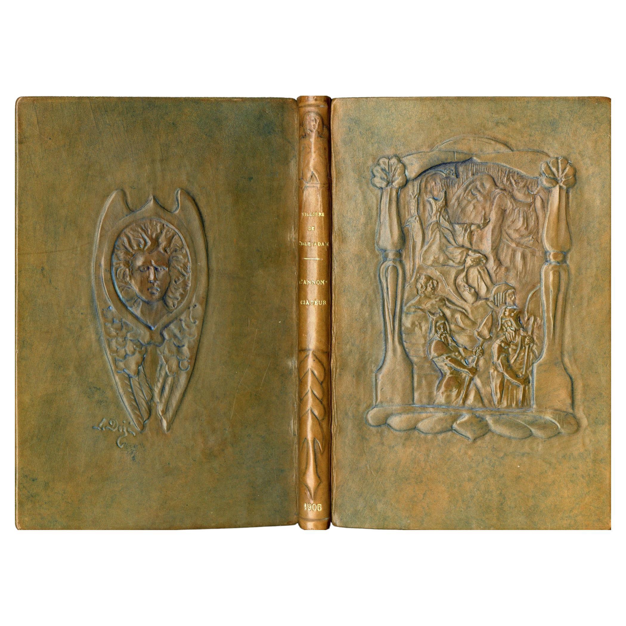L'Annonciateur by Auguste Villiers de L'Isle-Adam – in special Art-Deco binding For Sale