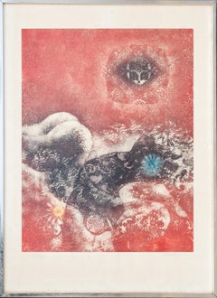 Vintage Abstracted Nude Print by Lanny Lasky