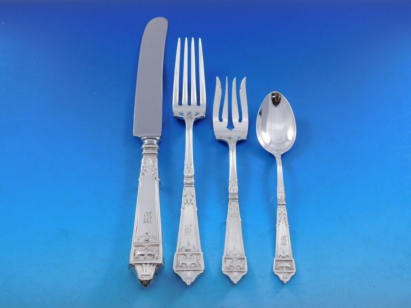 Lansdowne by Gorham Servizio di Posate in Argento Sterling 12 Set 96 pezzi Cena Mono M. I. In condizioni ottime in vendita a Big Bend, WI