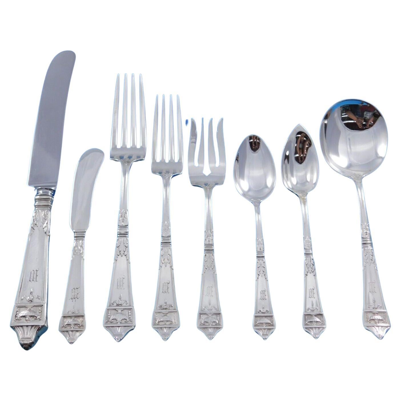 Lansdowne by Gorham Servicio de Cubiertos de Plata de Ley 12 Set 96 pz Cena Mono M