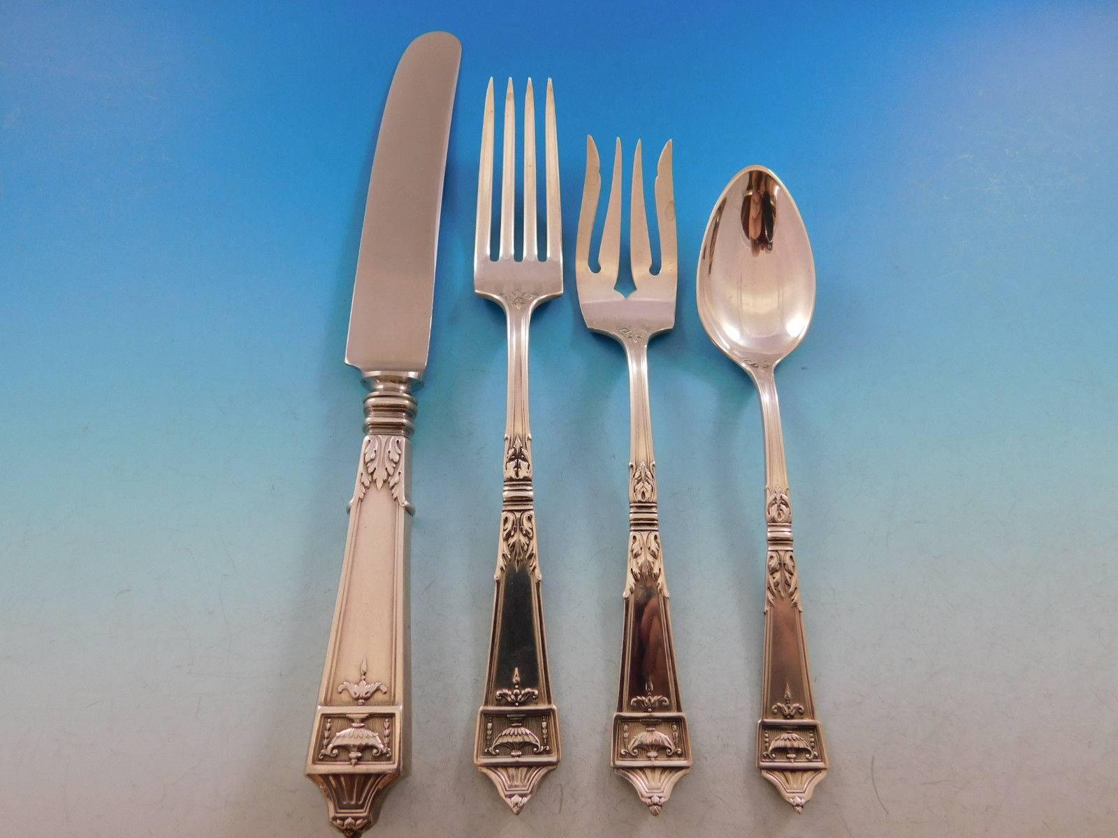 Lansdowne by Gorham Sterling Silver Flatware Service for Eight Set 71 Pieces In Excellent Condition In Big Bend, WI
