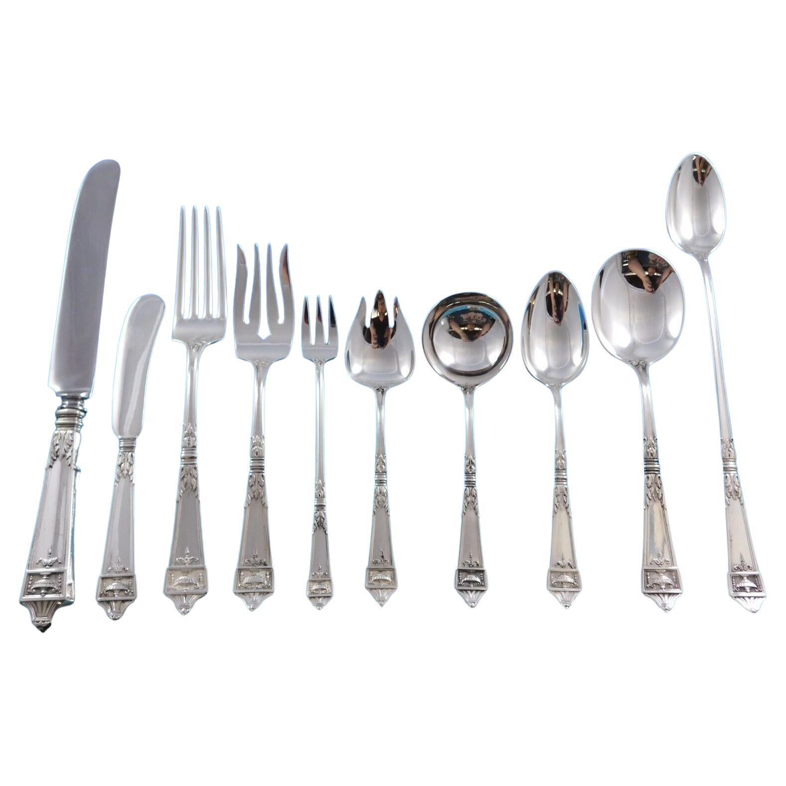 Lansdowne by Gorham Sterling Silver Flatware Set for 12 Service 123 Pieces For Sale