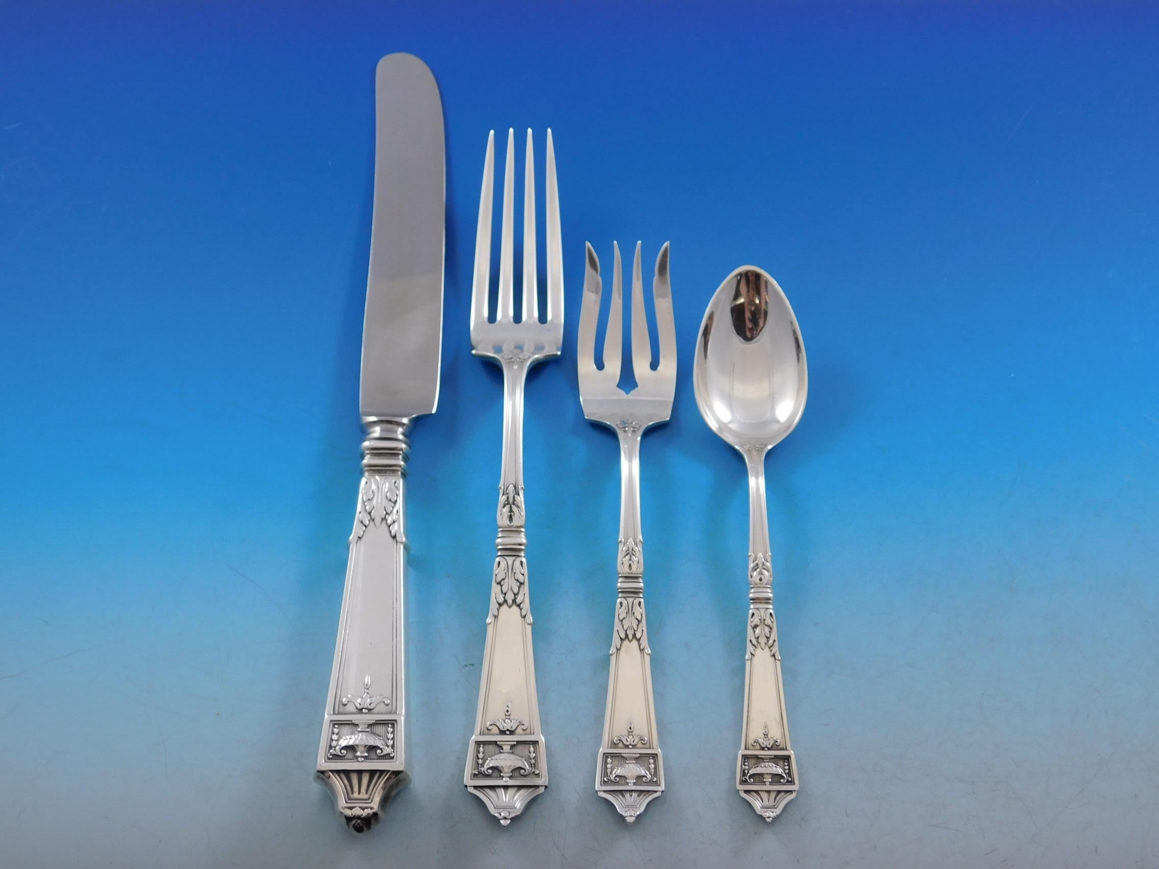 Lansdowne by Gorham Sterling Silver Flatware Set for 12 Service 72 Pieces Dinner In Excellent Condition For Sale In Big Bend, WI