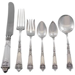 Used Lansdowne by Gorham Sterling Silver Flatware Set for 12 Service 72 Pieces Dinner