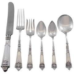 Lansdowne by Gorham Juego de Cubiertos de Plata de Ley para 12 Servicio de 72 Piezas Cena