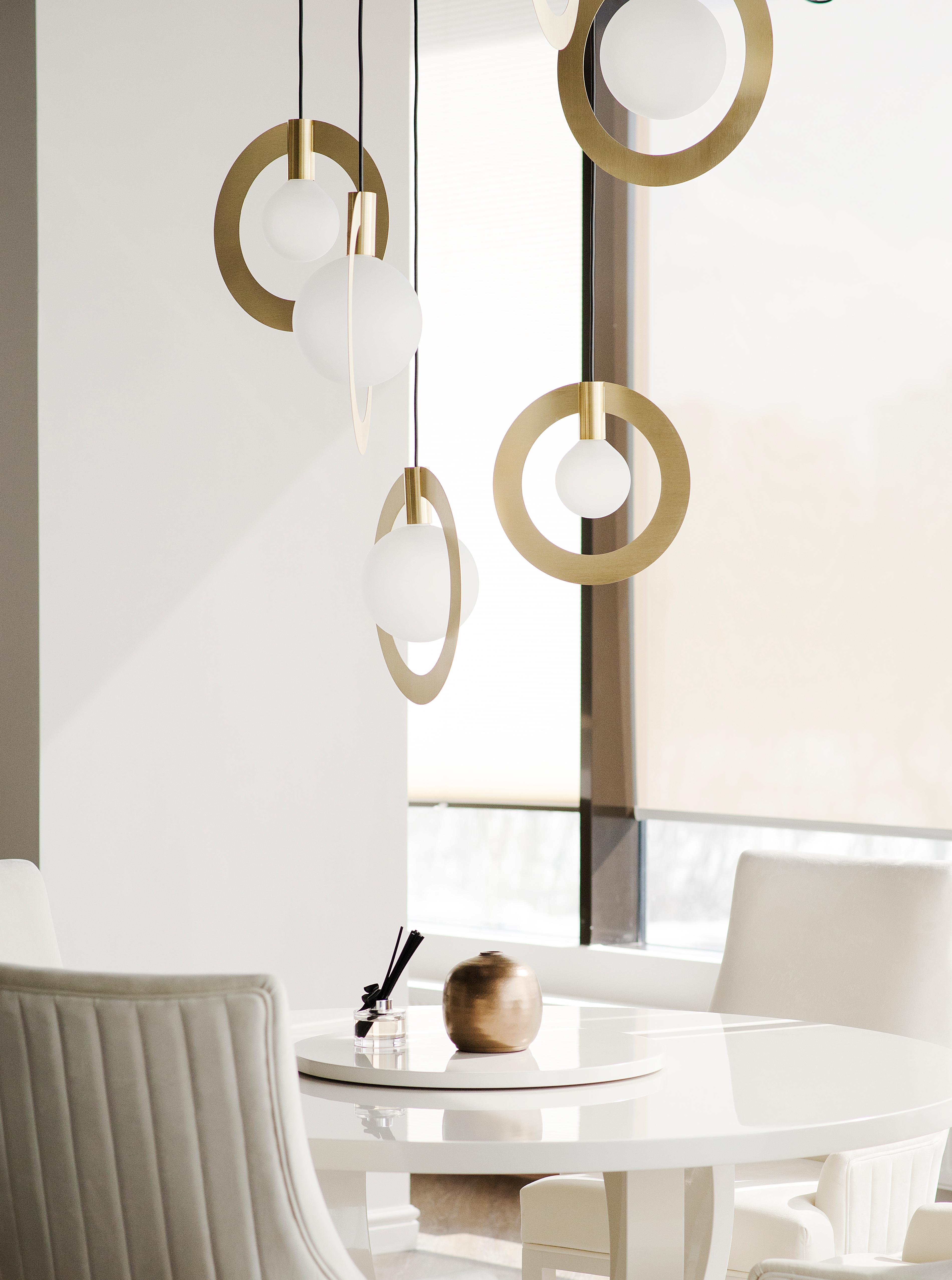 Lanta, Contemporary Sconce, Brass and Marble 'White' In New Condition In Paris, FR