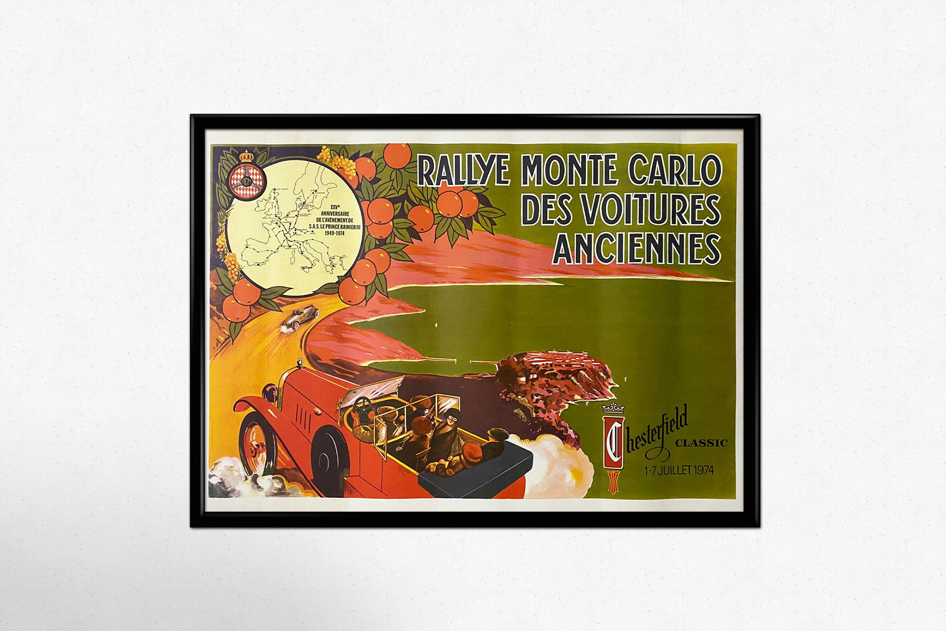 Original poster Monte-Carlo Classic Car Rally For Sale 1