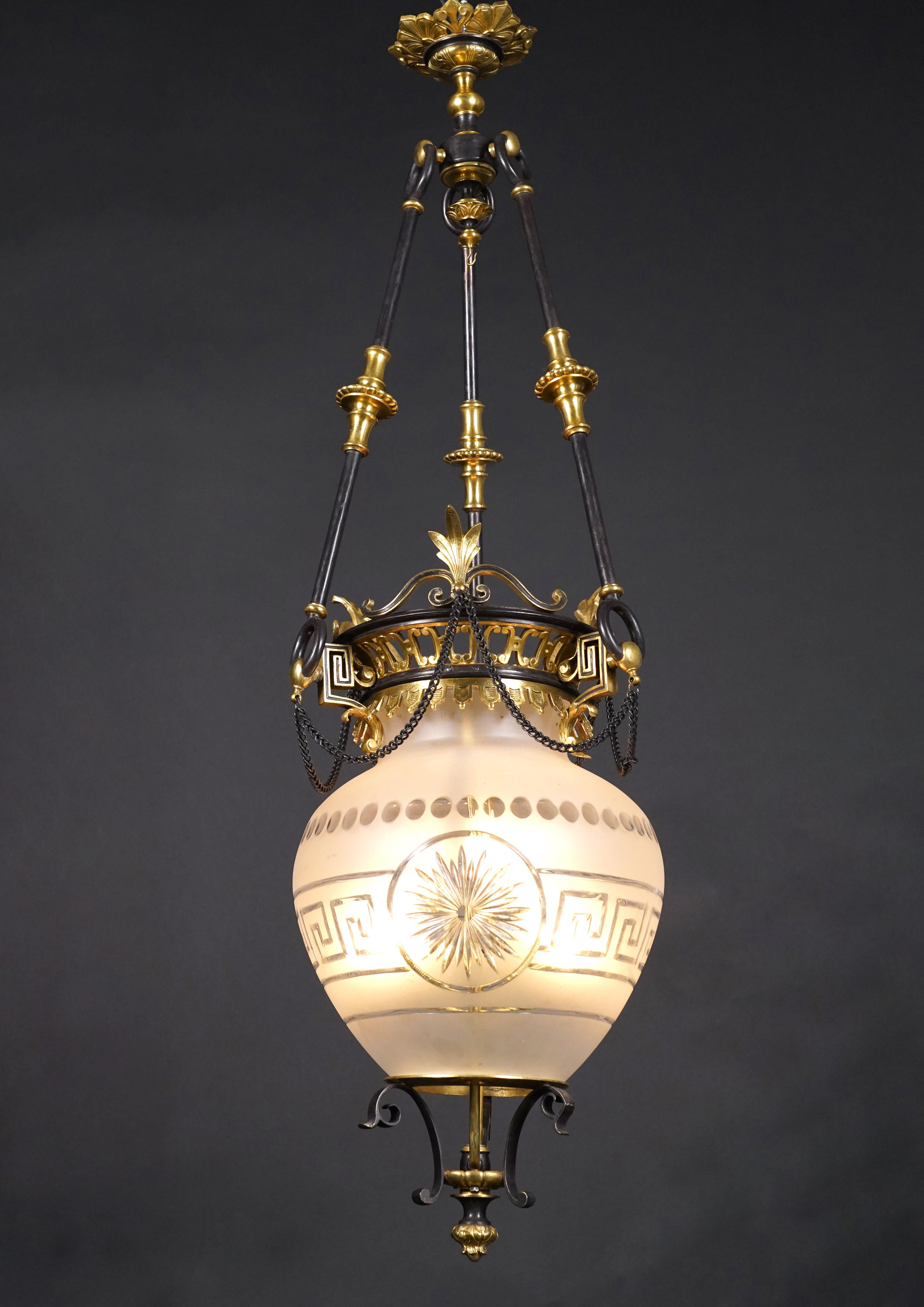 Napoleon III Lantern, attributed to Maison Millet, France, Circa 1890 For Sale