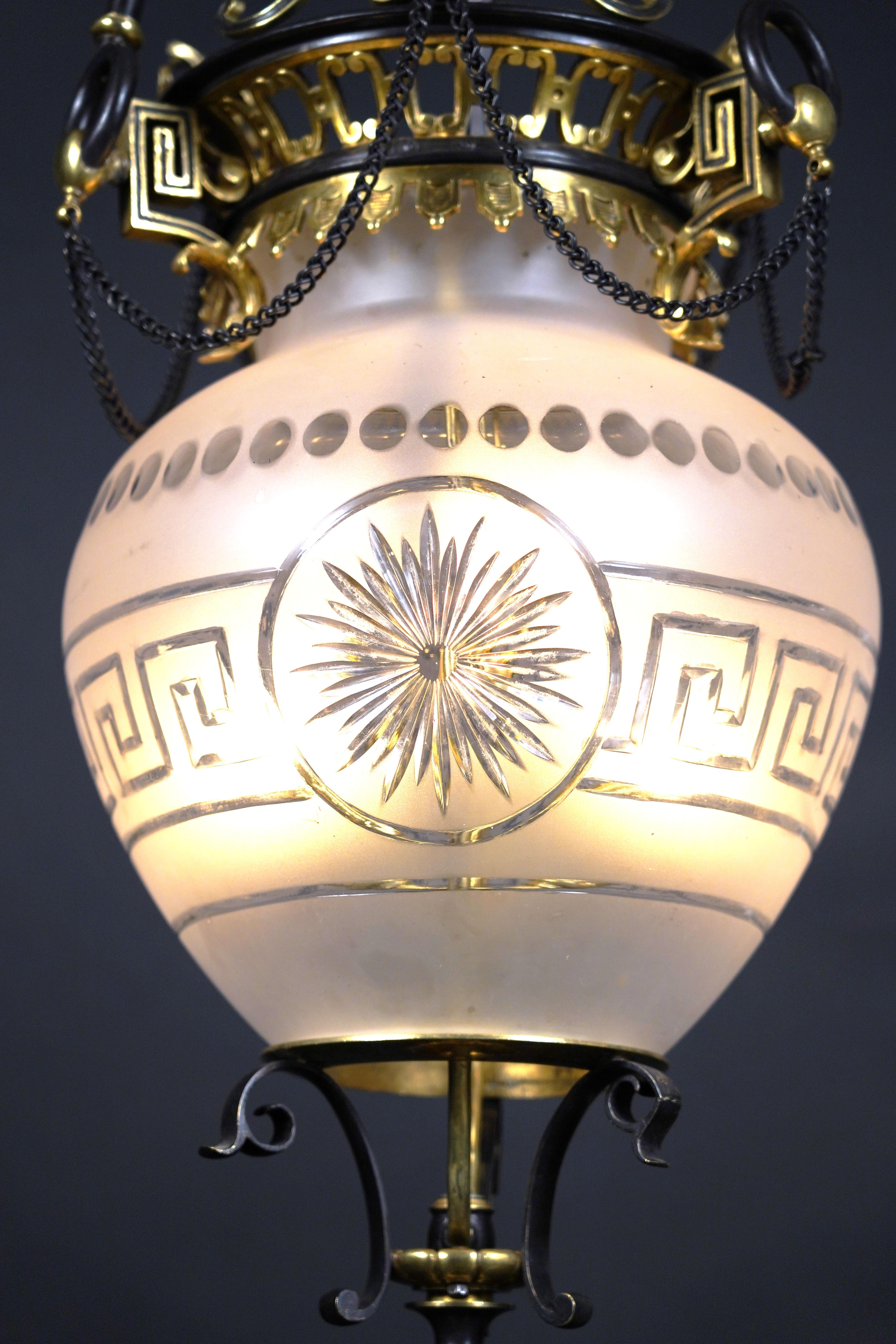 Lanterne attribuée à la Maison Millet, France, vers 1890 Bon état - En vente à PARIS, FR