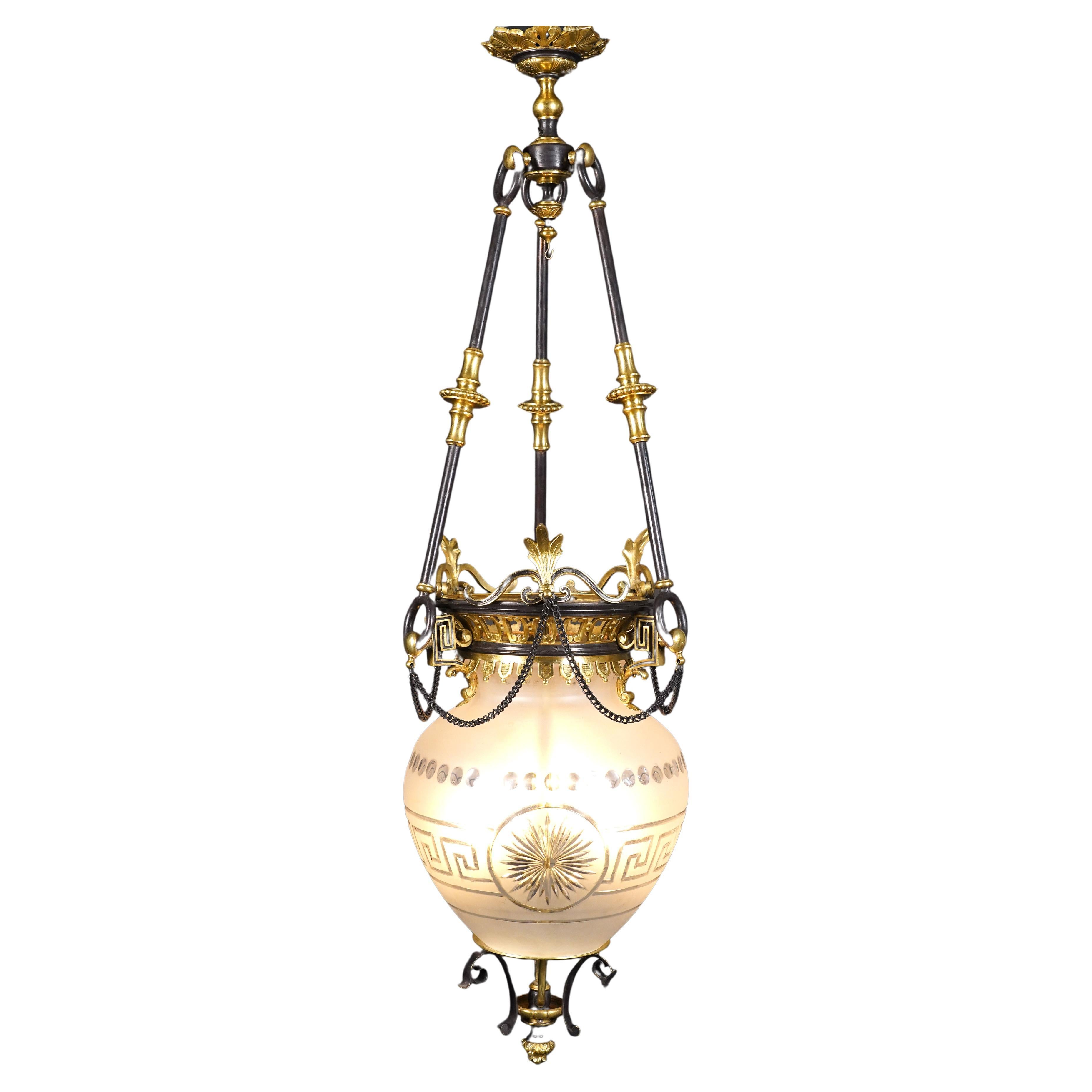 Lantern, attributed to Maison Millet, France, Circa 1890 For Sale
