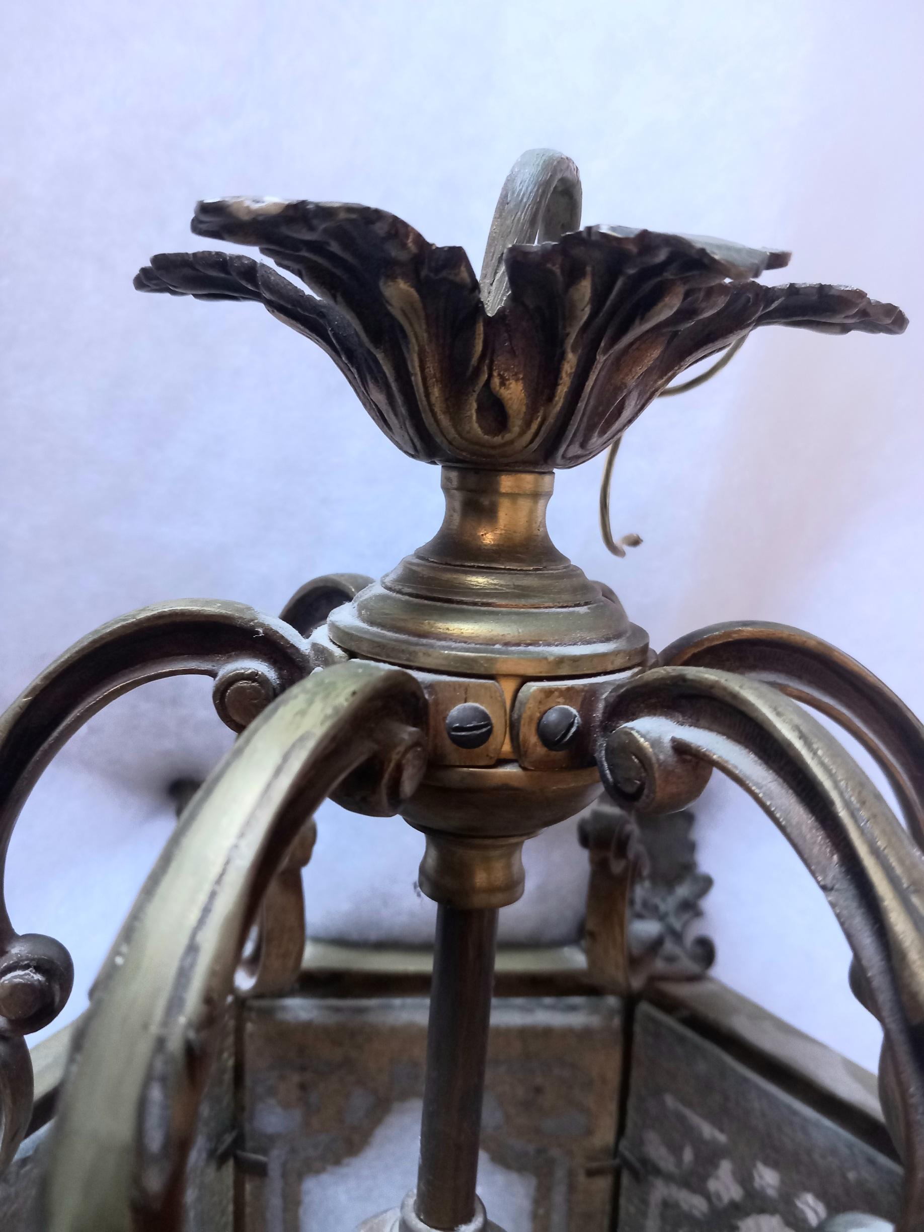  Lantern  Bronze From the Early 20th Century, France For Sale 4