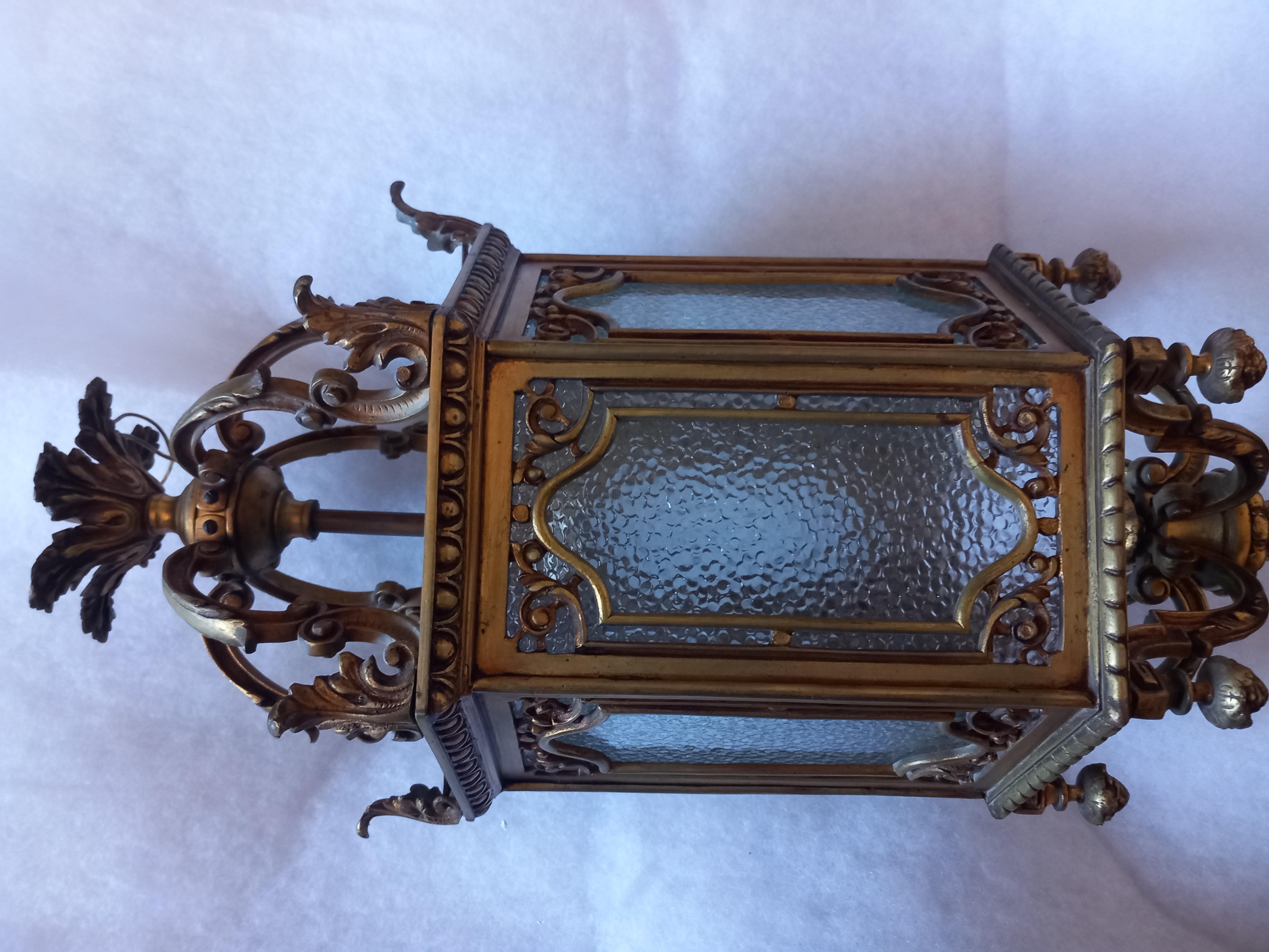  Lantern  Bronze From the Early 20th Century, France For Sale 9