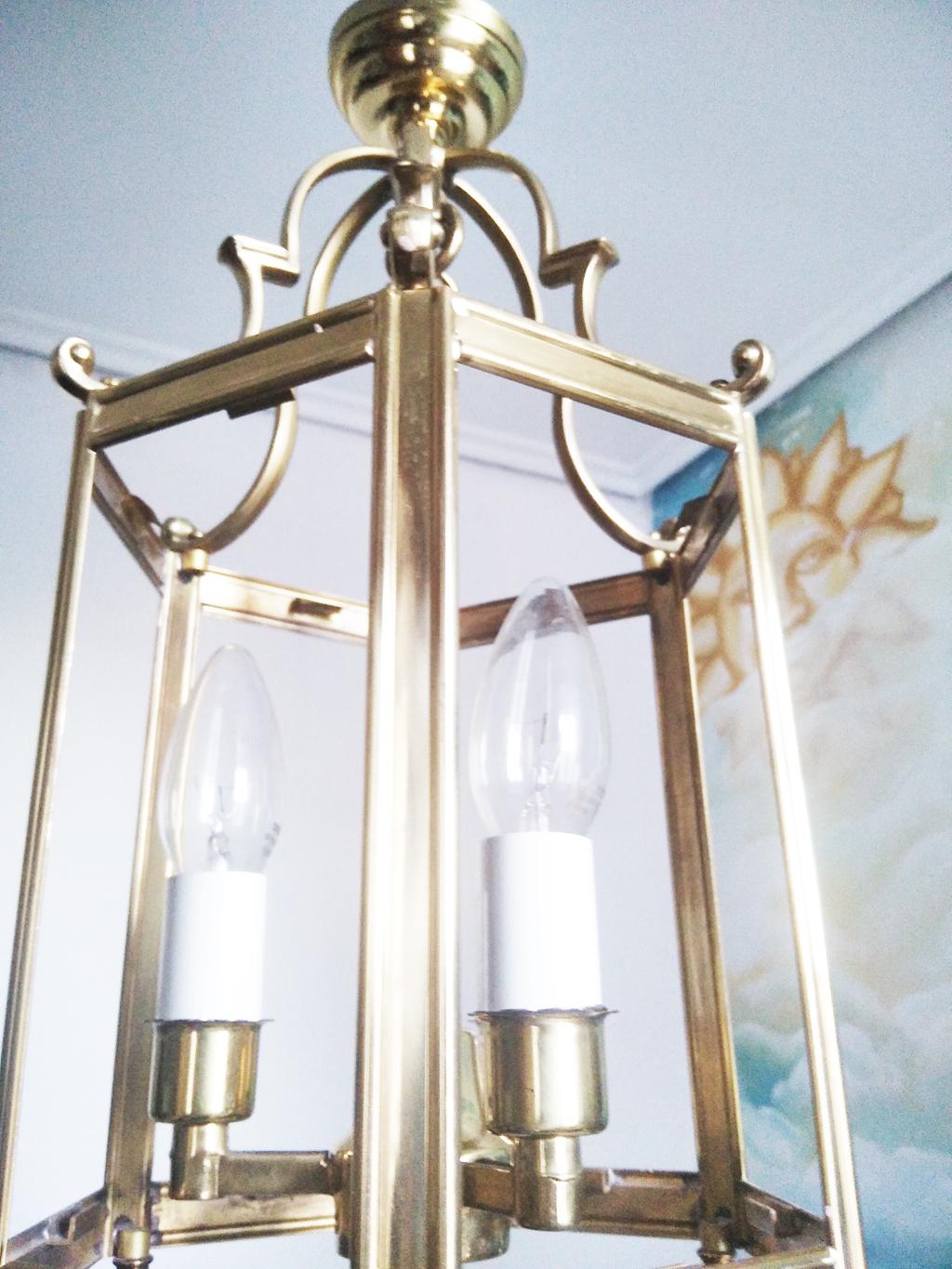 Lantern Brass Glod Lighting from the Mid 20th Century, France For Sale 4
