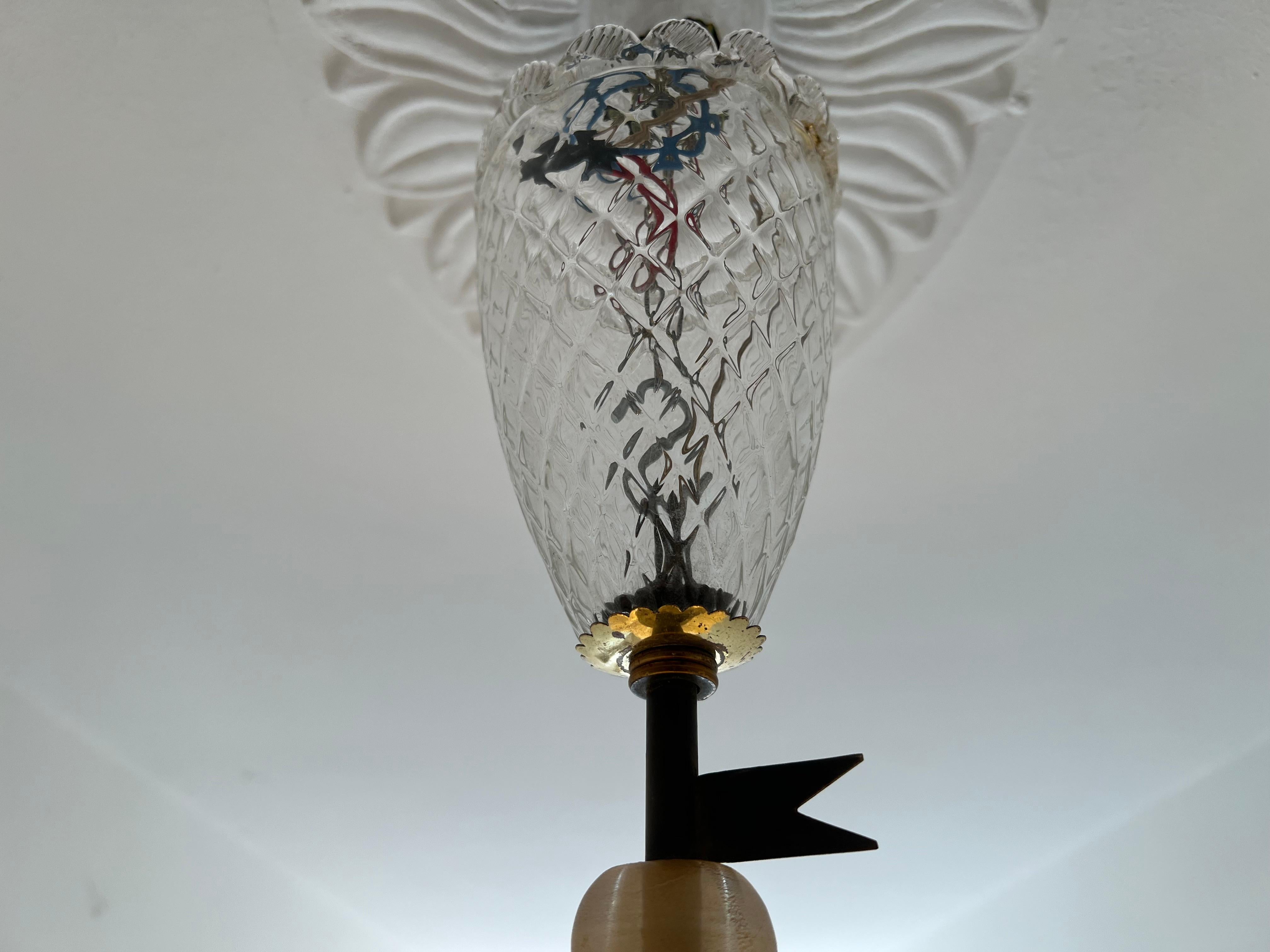 Lantern Chandelier by Barovier & Toso, Murano, 1950s 8