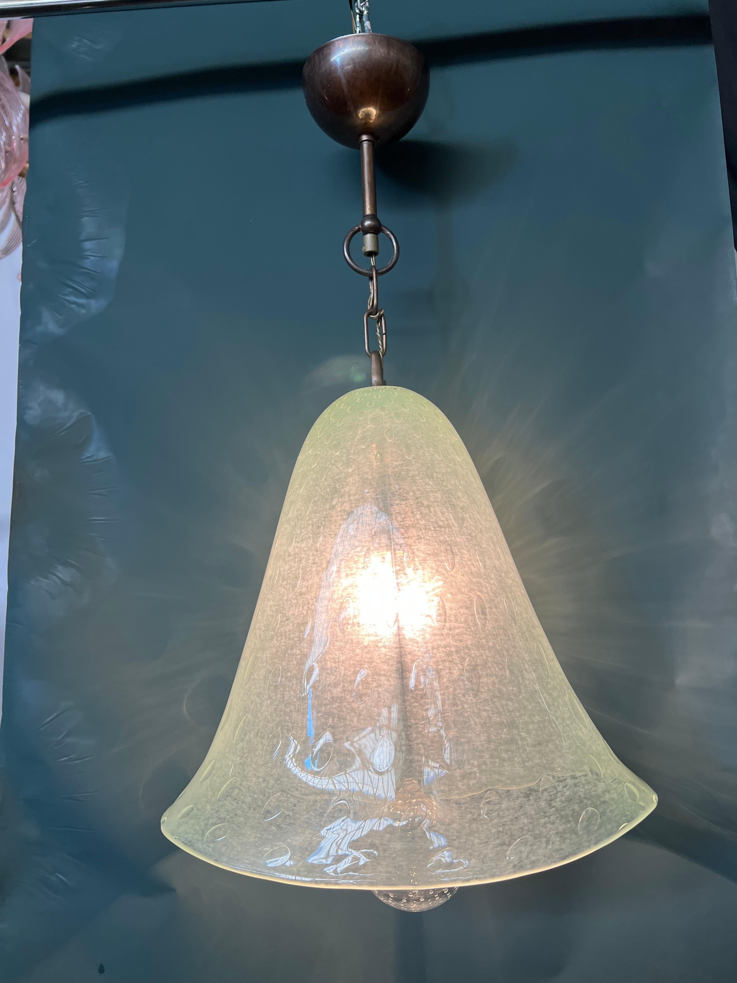 Italian Lantern chandelier by Barovier & Toso, Murano For Sale