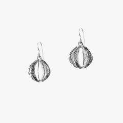 Lantern Earrings in Sterling Silver by Kirsten Muenster Jewelry