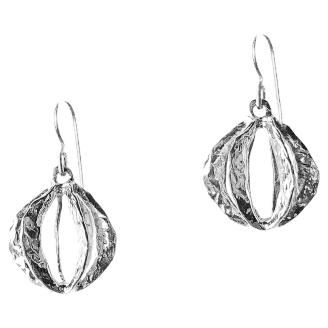 Lantern Earrings in Sterling Silver by Kirsten Muenster Jewelry