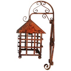 Antique  Wrought Iron Lantern, From Toledo, Spain, Early 20th Century