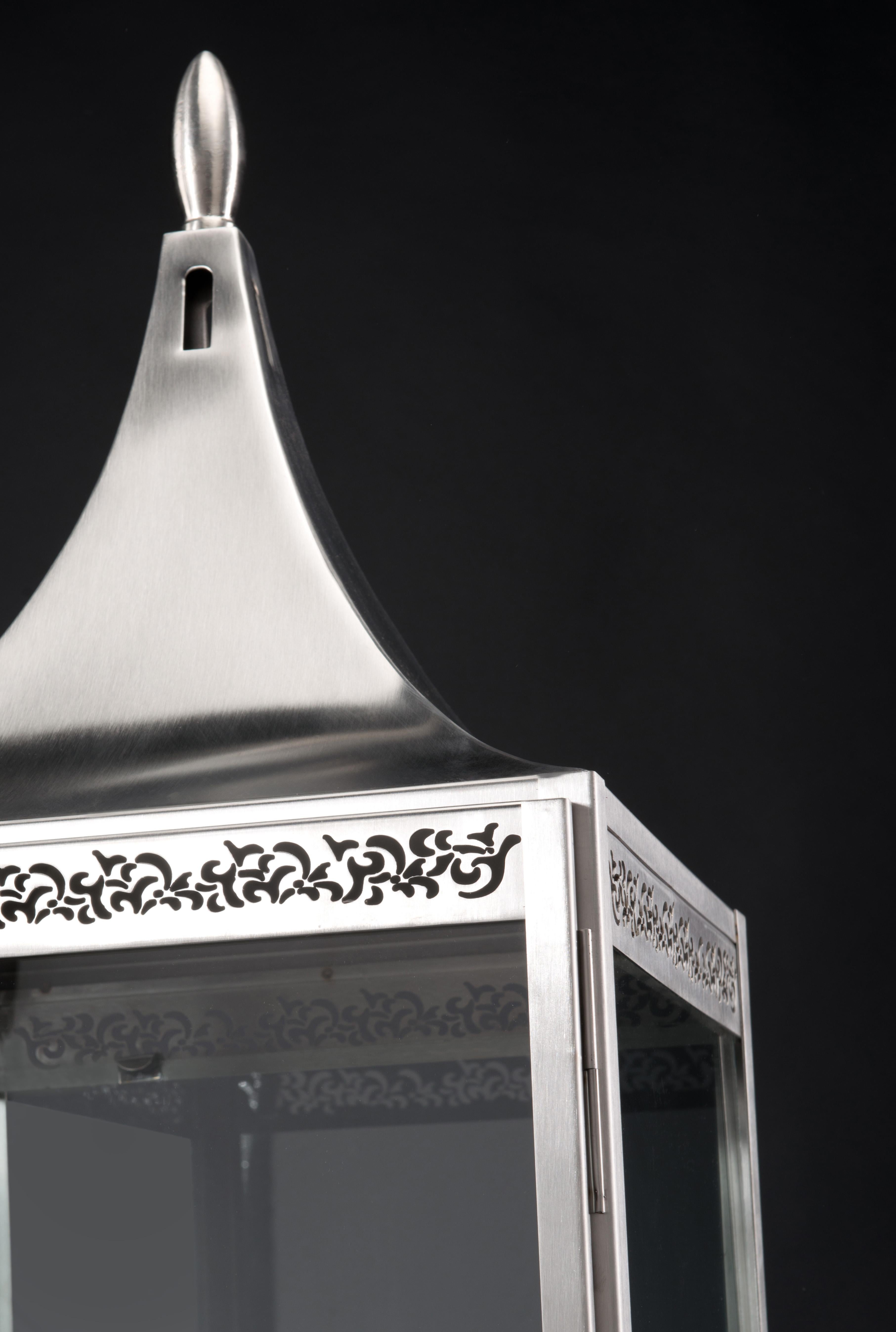 Italian Lantern Light Of Sultan with Hook, Steel, Italy For Sale