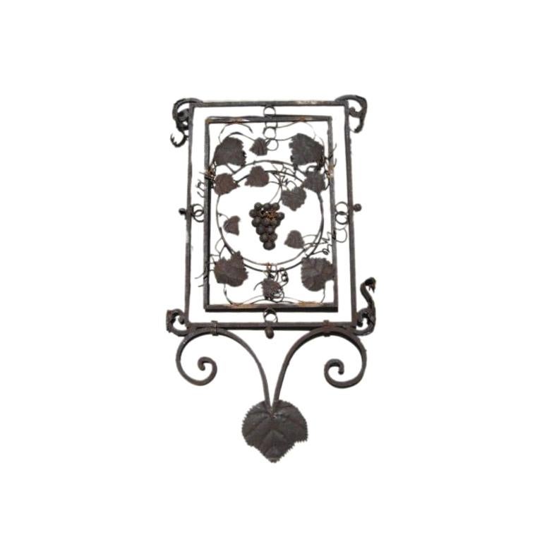 Lantern Panel with Grapevine Detail For Sale